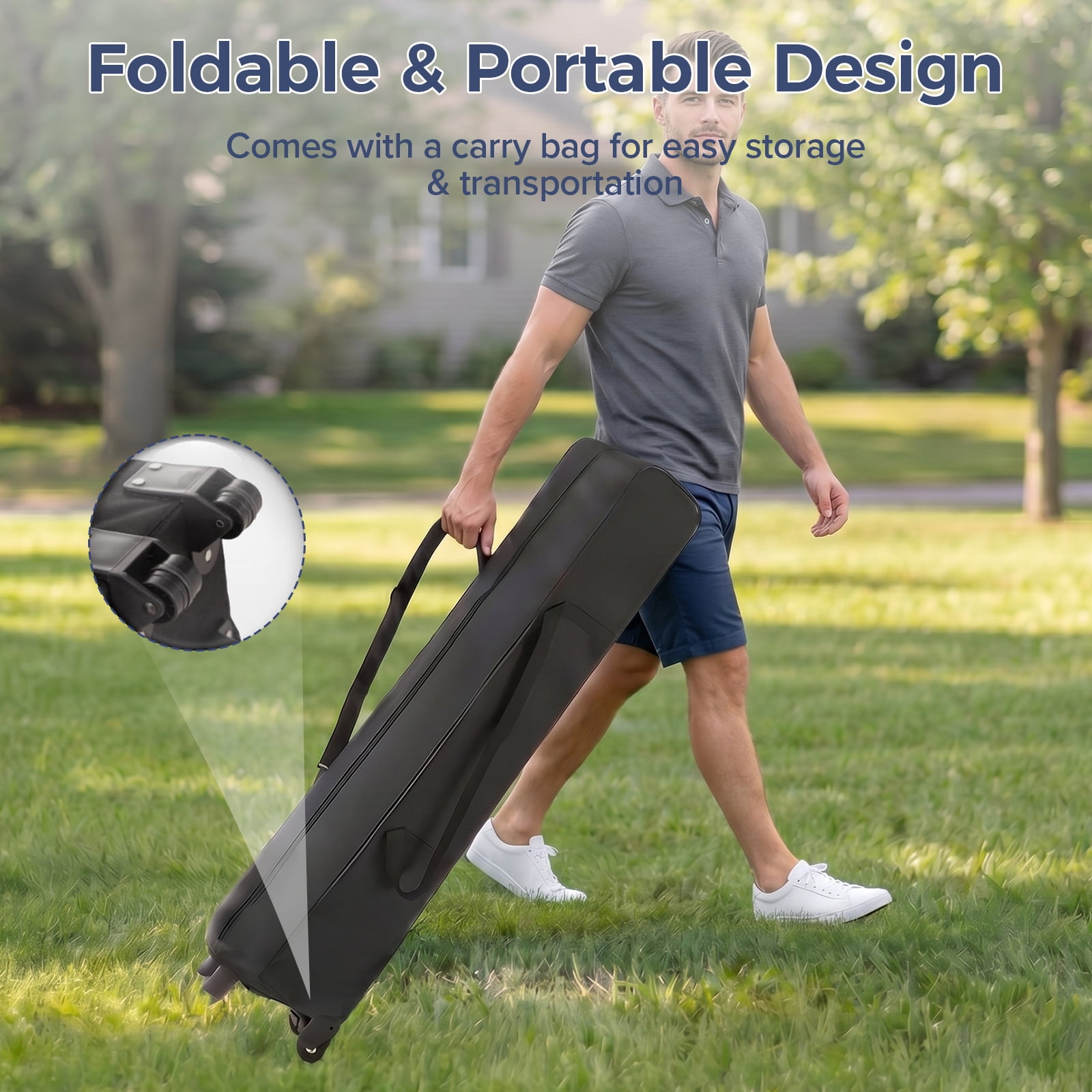Patbrela Pop Up Canopy Tent, Heavy-Duty Instant Shelter for Outdoor Events (Gray, 10x10 ft) dofoa