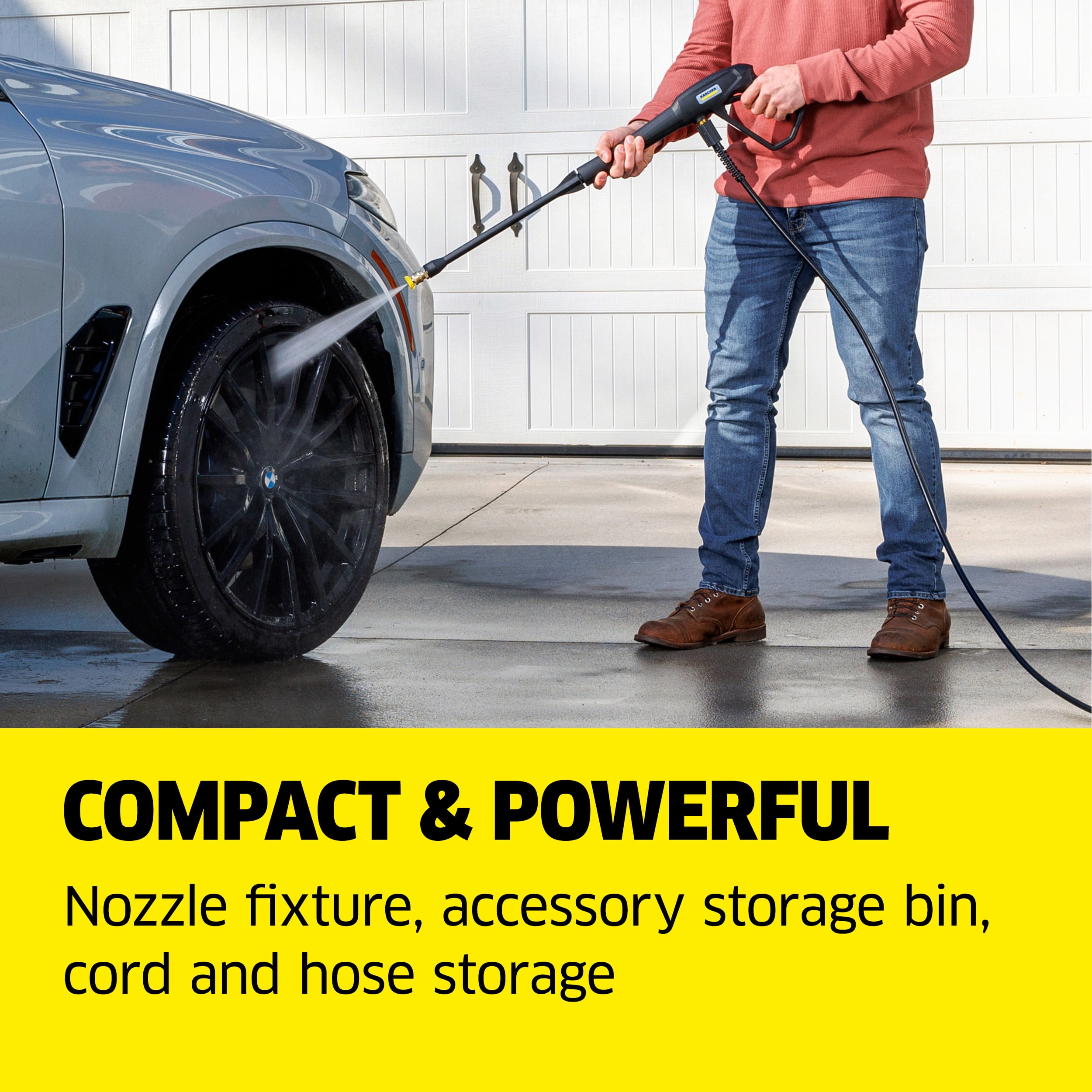 Kärcher K1700 Cube Electric Pressure Washer, 1700 PSI, 1.2 GPM, Compact Design with Detergent Tank (1700 PSI) d0uhp