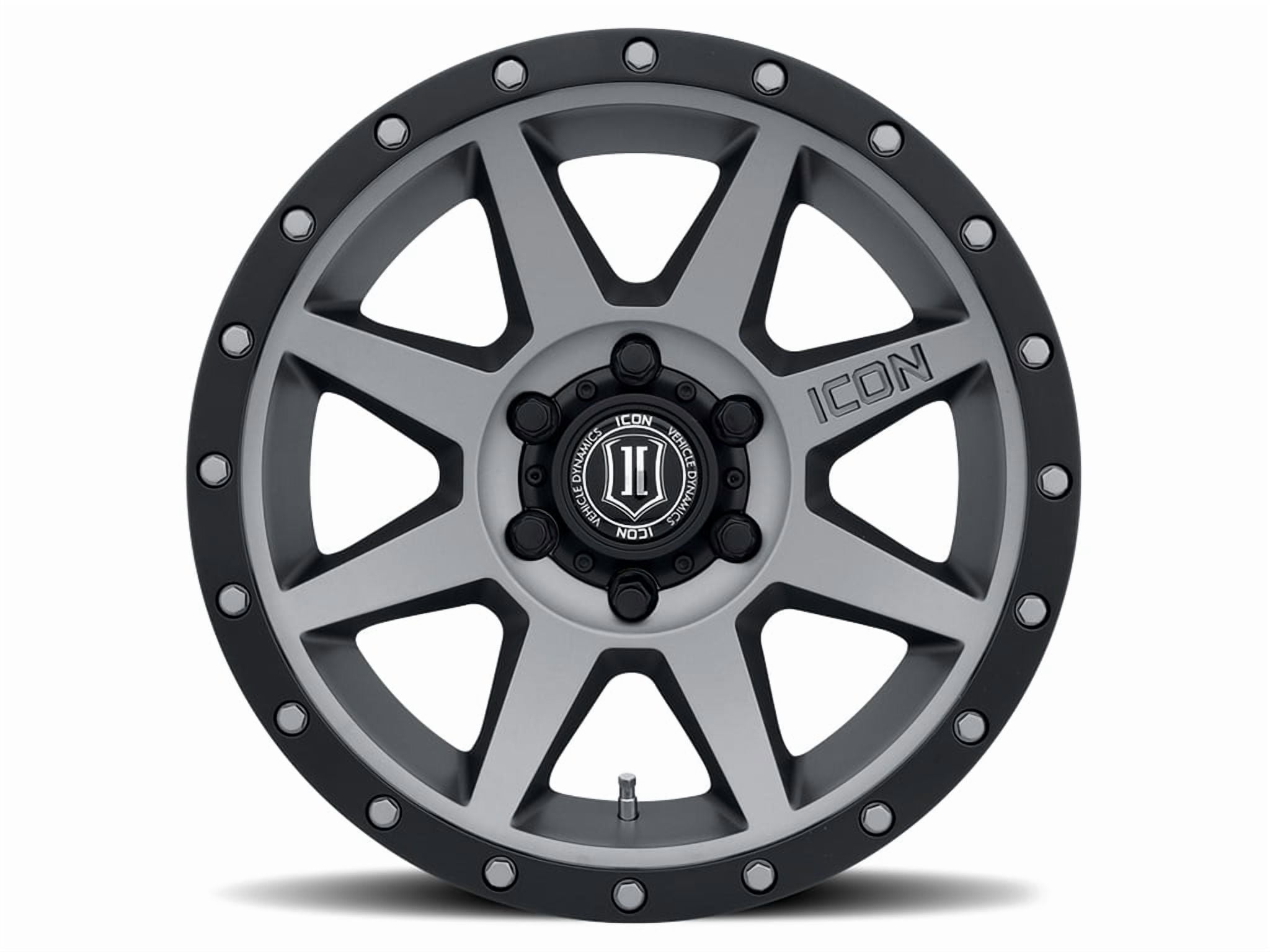 ICON Alloys Rebound Wheel (Titanium, 18 x 9 in, 6 x 5.5 in Bolt Pattern, 0mm Offset) 054xj