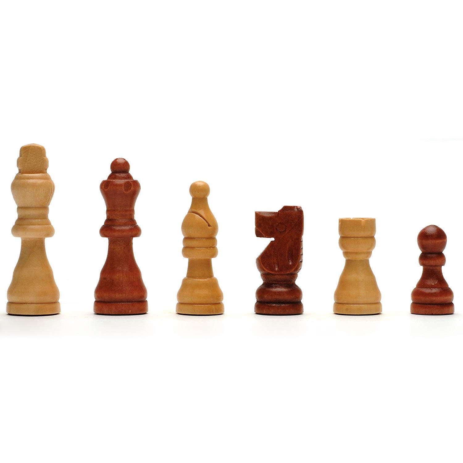 WE Games Folding Wood Travel Chess Set with Walnut Veneer Board (Brown, 11.5 in) k9f8g