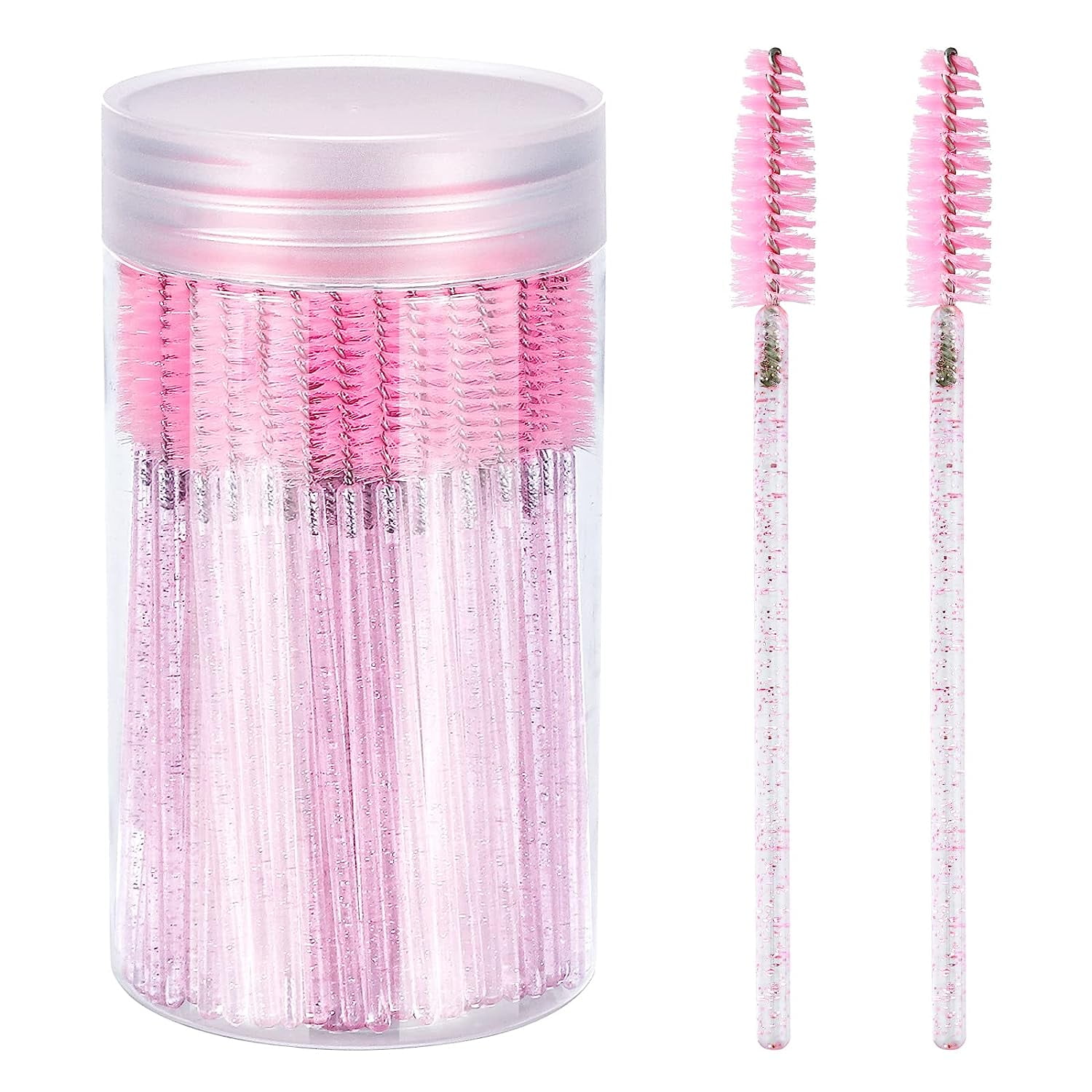 Dockapa Disposable Eyelash Spoolie Brush Set (Pink, 100 Count) 0qlwi
