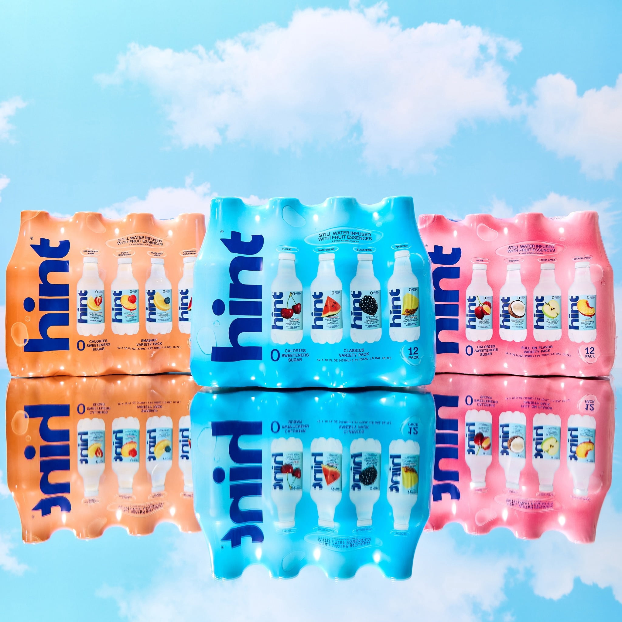 Hint Fruit Infused Still Water Smash-Up Variety Pack (4 Flavors, 16 fl oz, 12 Pack) mwlcg