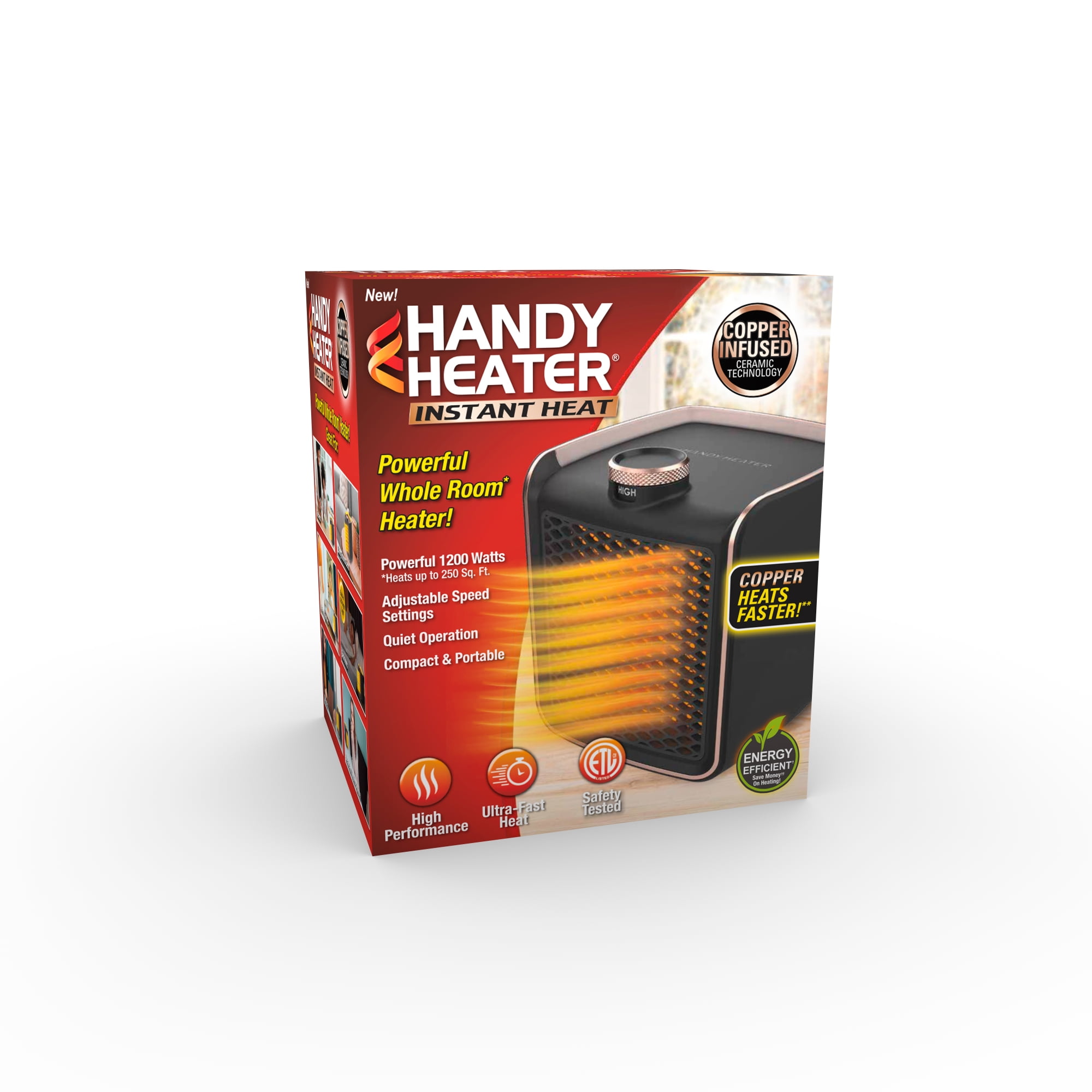 Handy Heater Instant Heat Personal Space Heater (Compact, Portable, 1.5 kWh) 920jv