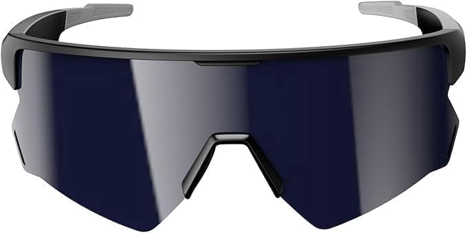 Blackview Smart Bluetooth Cycling Glasses with Open-Ear Audio, Polarized UV Protection Lenses, Built-in Mic & Magnetic Charging (Black, One Size) 2flj3