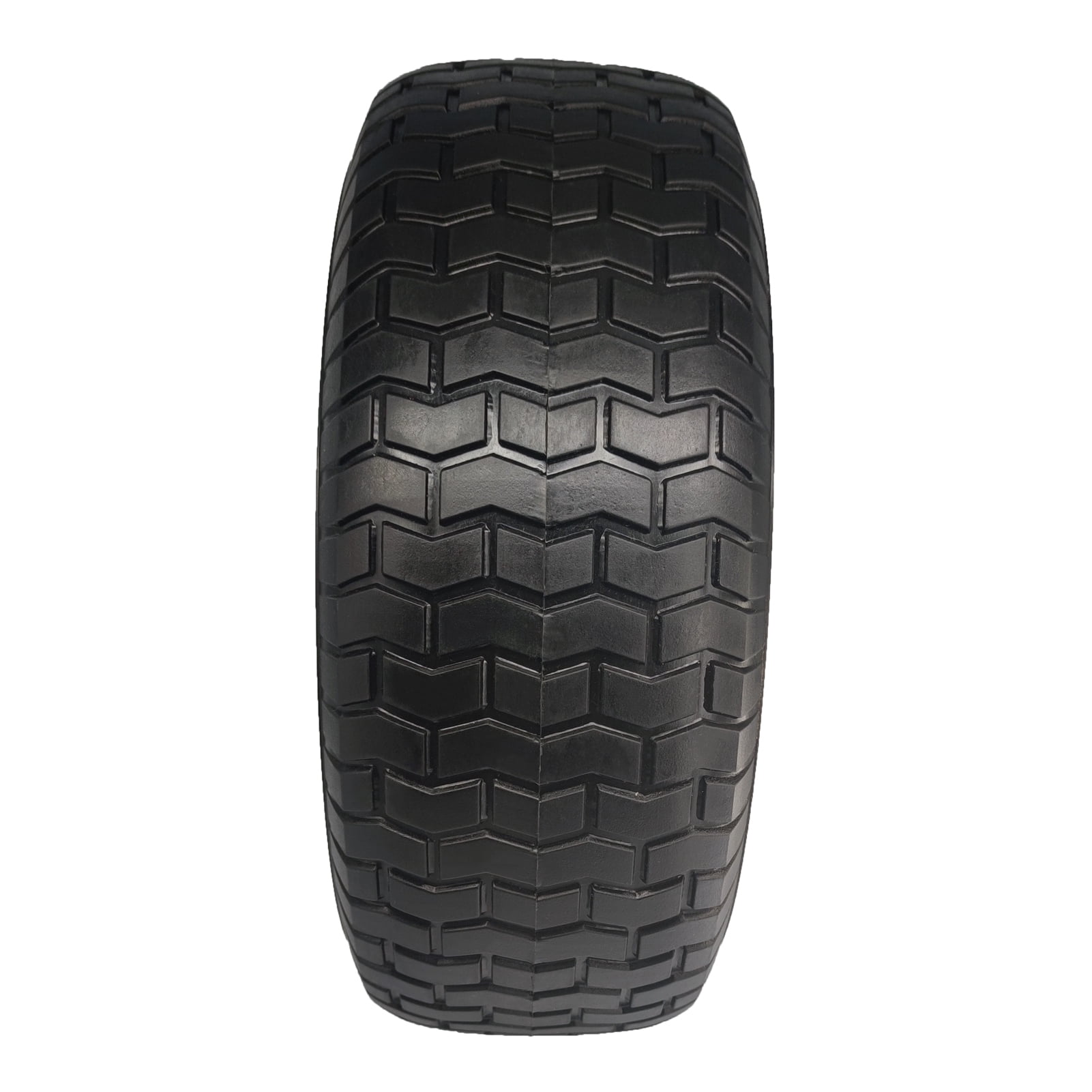 Ogracwheel 16x6.50-8 Flat Free Lawn Tractor Tire Set, Heavy-Duty Solid Rubber Replacement for Garden Mowers (Black, 2 Pack) 3q16f