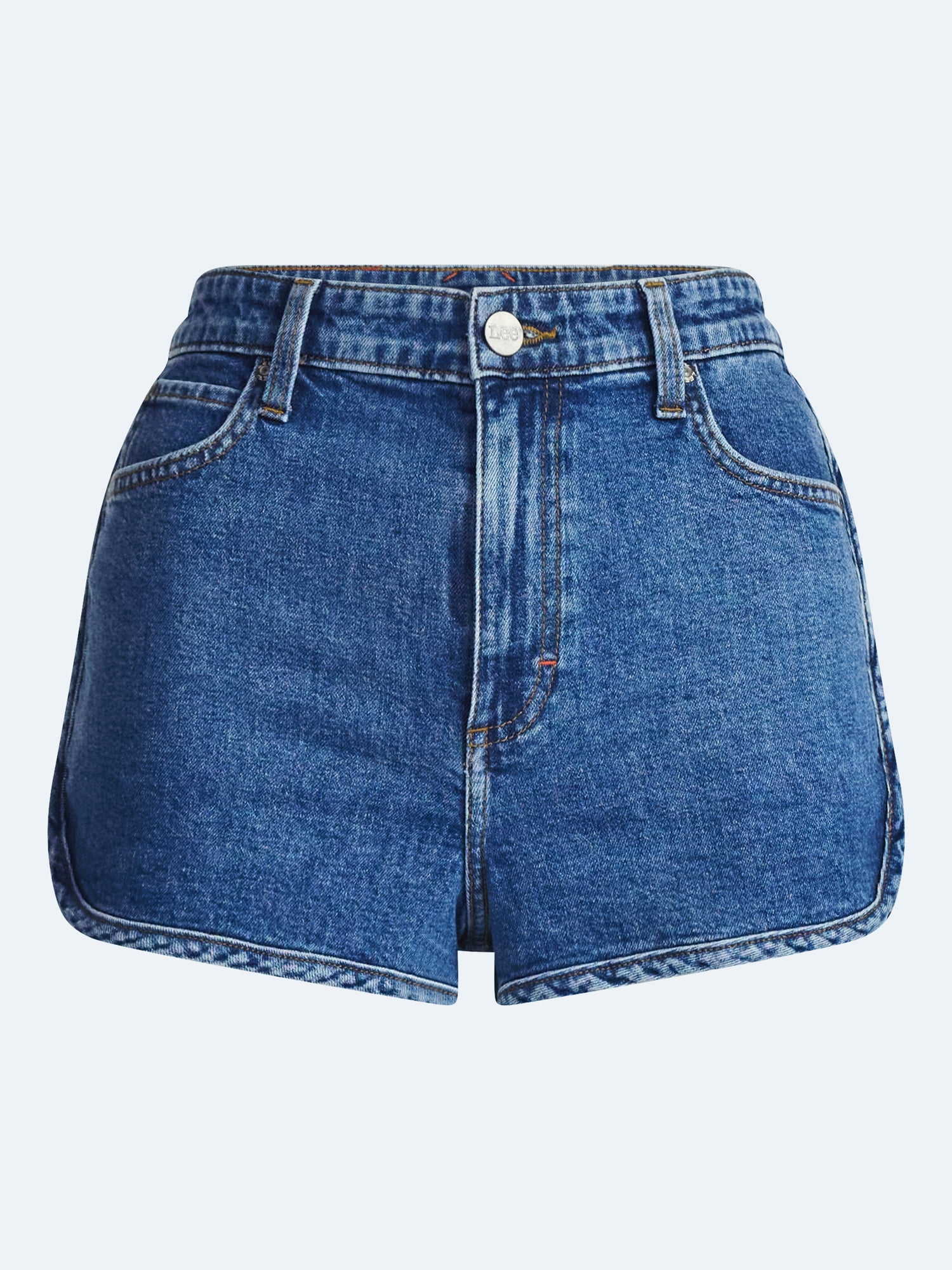 Kacey Lee Women's High Rise Shorts, Classic Denim Casual Fit (Medium Wash, Size 4) xplbd