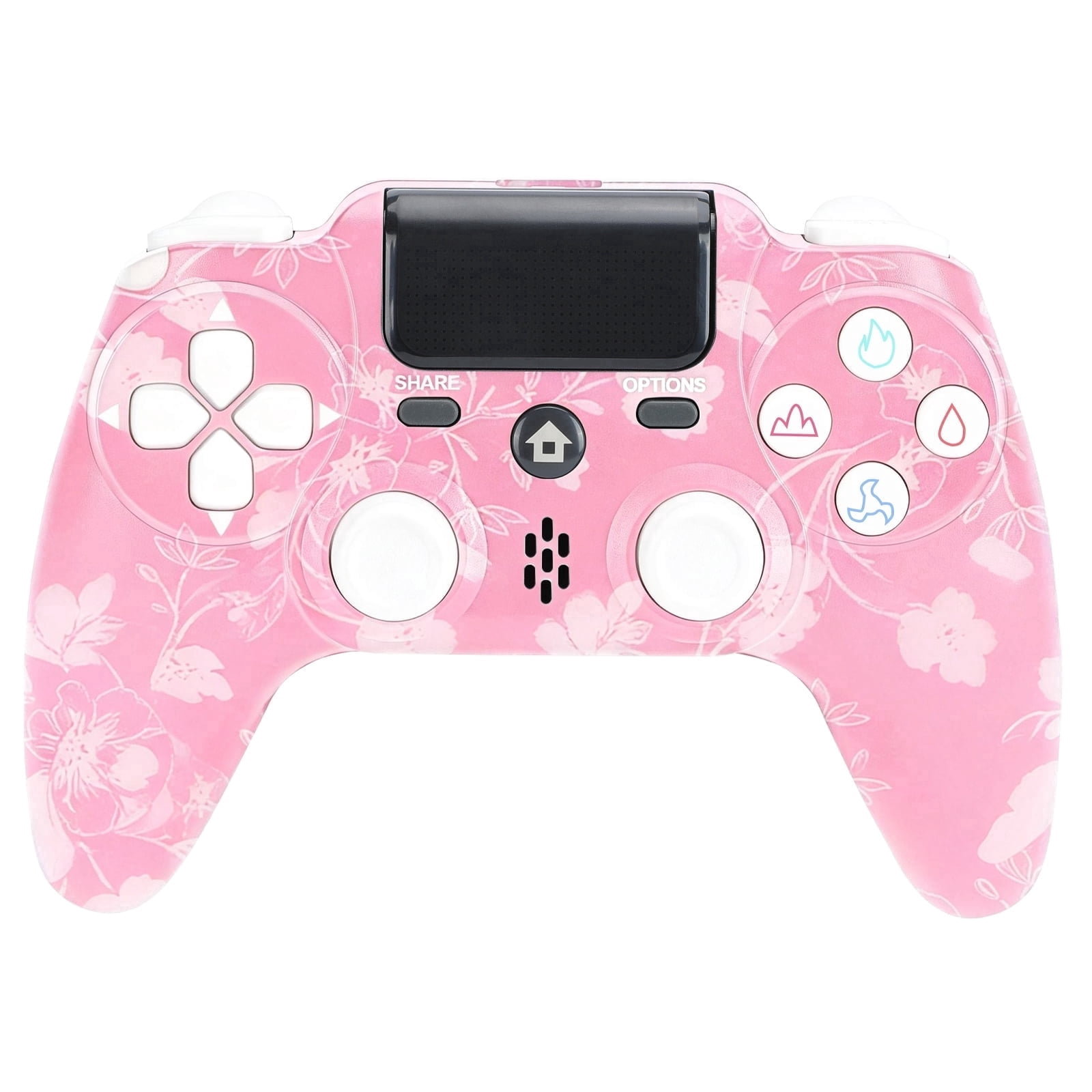 YUOY Wireless Gaming Controller for P4, P4 Slim, P4 Pro and PC (Pink Cherry, 1 Count) z38lr