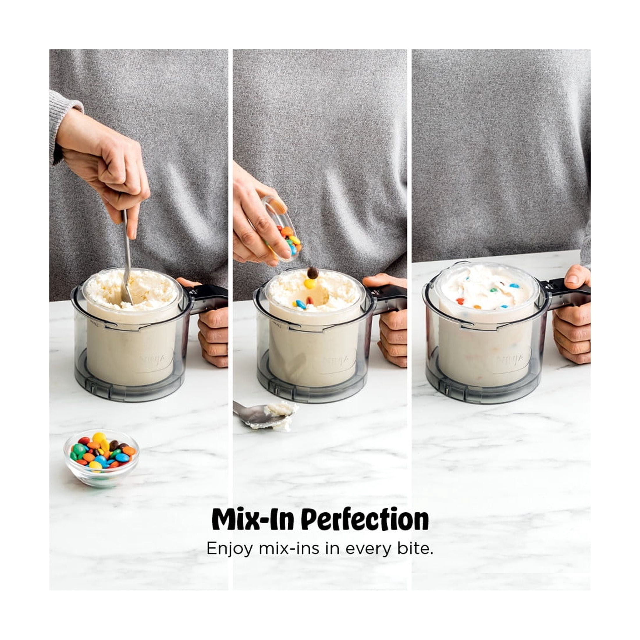 Ninja CREAMi Ice Cream Maker, 5 One-Touch Programs for Sorbet and Milkshakes (White, 2-Pack 16 oz Pints) qjguv