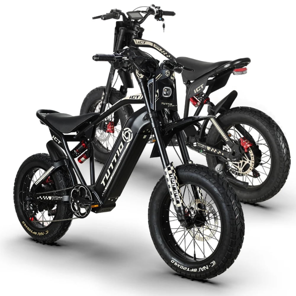 TUTTIO ICT Electric Dirt Bike for Adults, 4000W High-Performance Off-Road Motorcycle, 7-Speed (Black, 20 in) ane0q