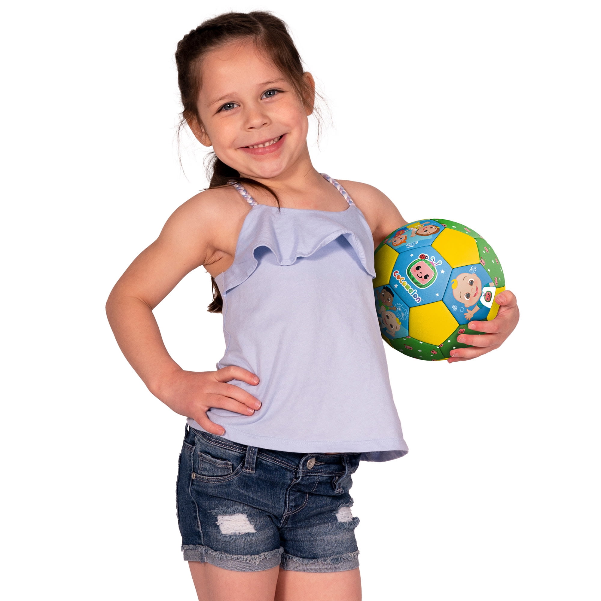 Hedstrom Cocomelon Jr. Soccer Ball Lightweight Durable PVC Sports Toy (Yellow, 7 in) 81hvr