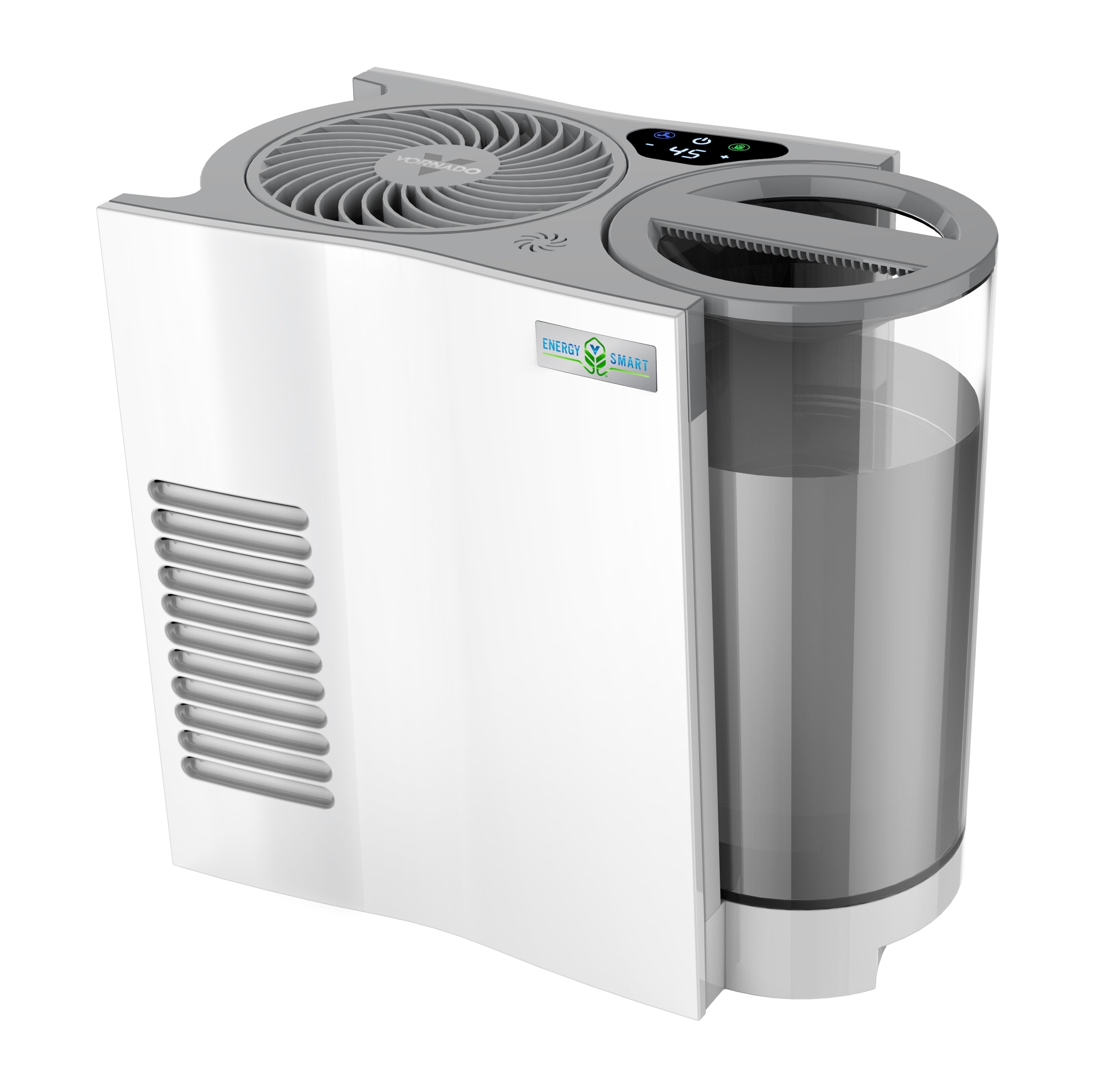 Vornado EVDC300 Energy Smart Evaporative Humidifier, Whole Room Air Moisturizer with Auto Humidity Control (White, 1 Gallon) g5rno