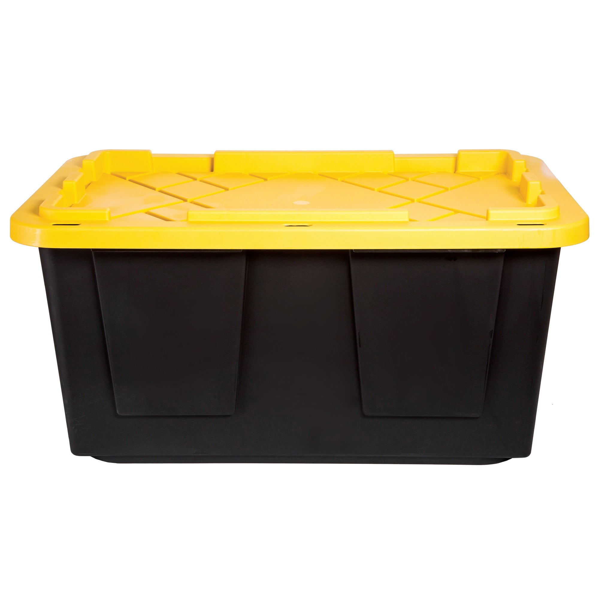 Greenmade Heavy-Duty Plastic Storage Boxes with Lids (Black, 27 Gallon, 4 Pack) eznr2