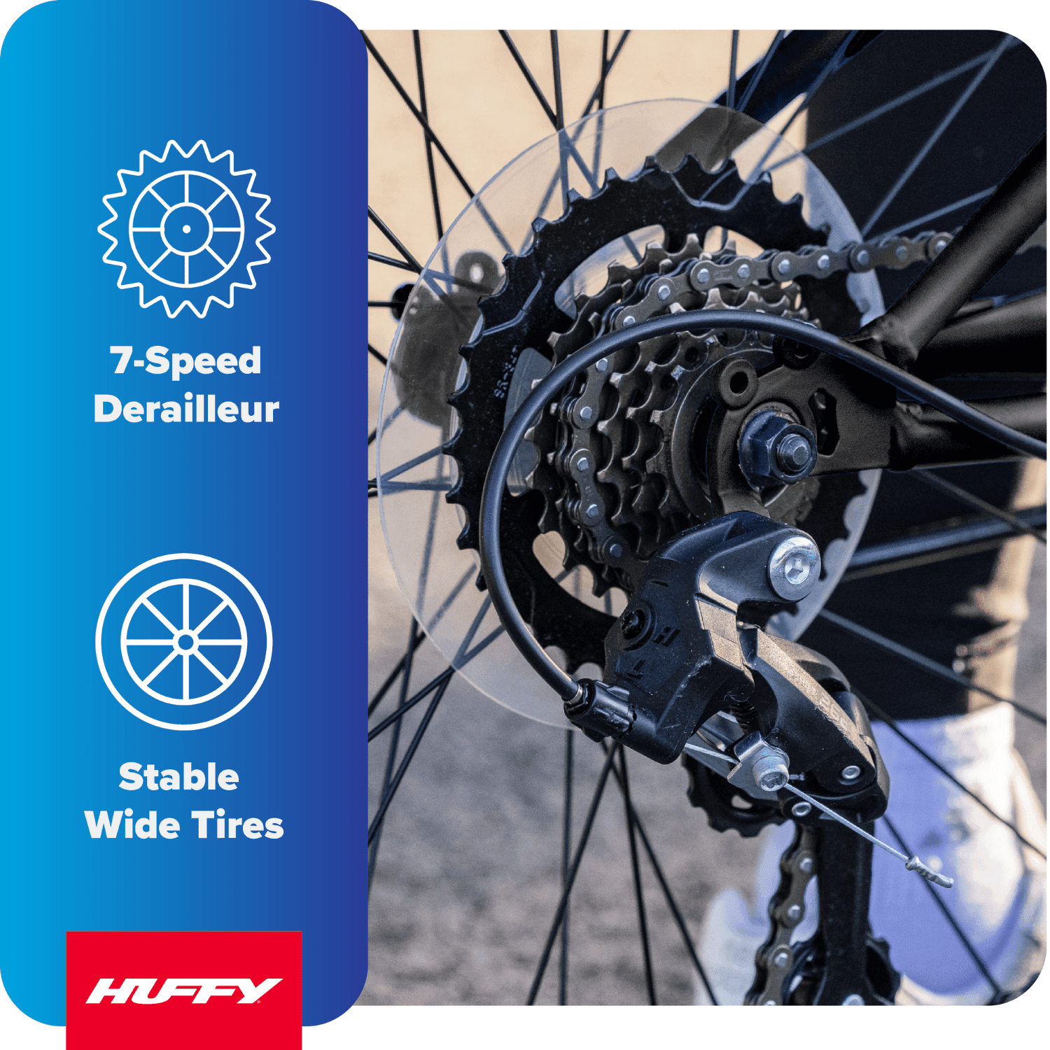Huffy 24-Inch GRM Kids Bike, 7-Speed Drivetrain, Perfect Fit Frame, Dual Hand Brakes (Cool Gray, 24 in) baefv