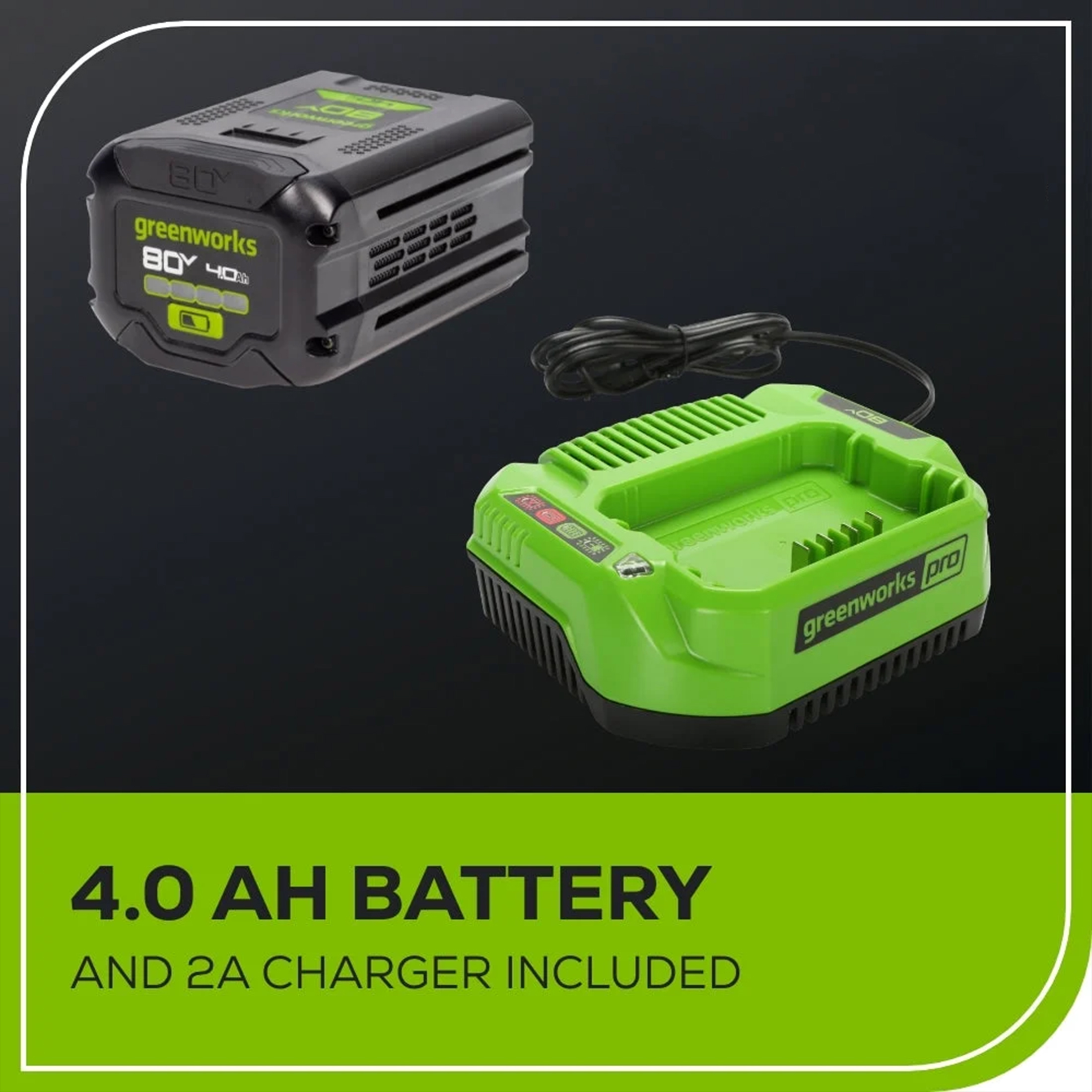 Greenworks 80V Cordless Leaf Blower with 4Ah Battery and Charger (800 CFM, 200 MPH, 10 lb) yc7q7