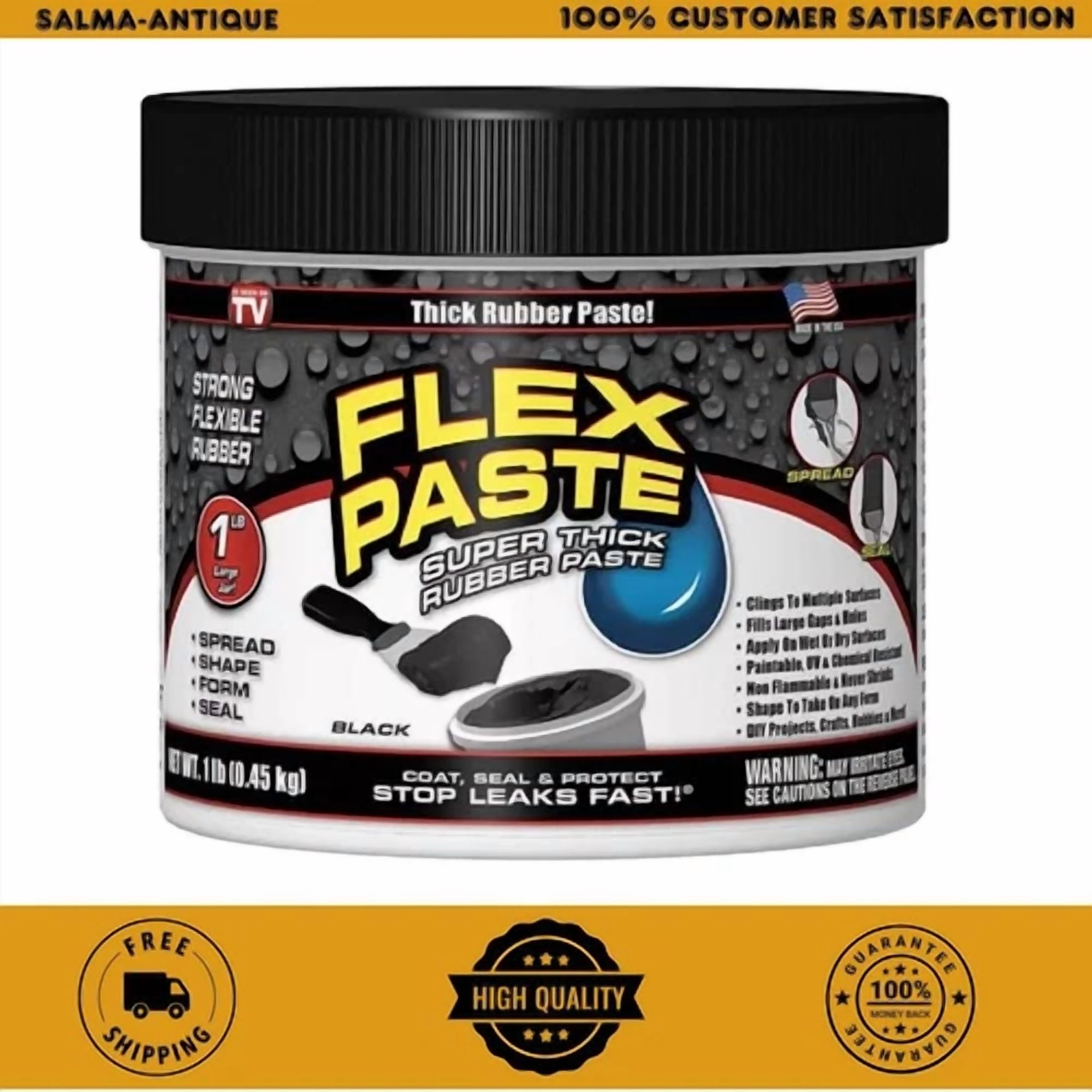 YANI Flex Paste Waterproof Sealant and Spackle Putty (Black, 1 lb) 2b6lr