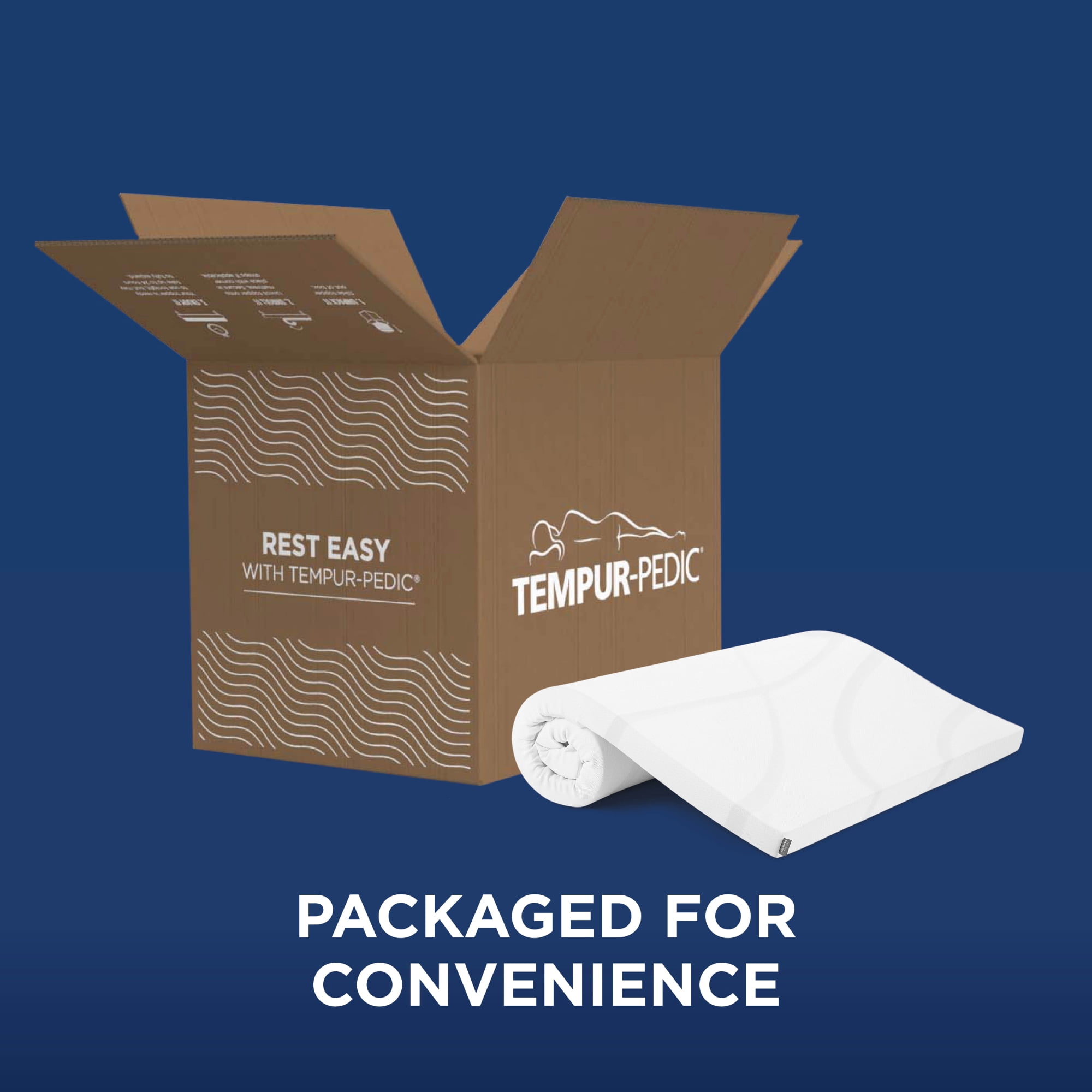 Tempur-Pedic Adapt Mattress Topper, Pressure-Relieving Memory Foam (White, Twin, 3 in) gnsbx