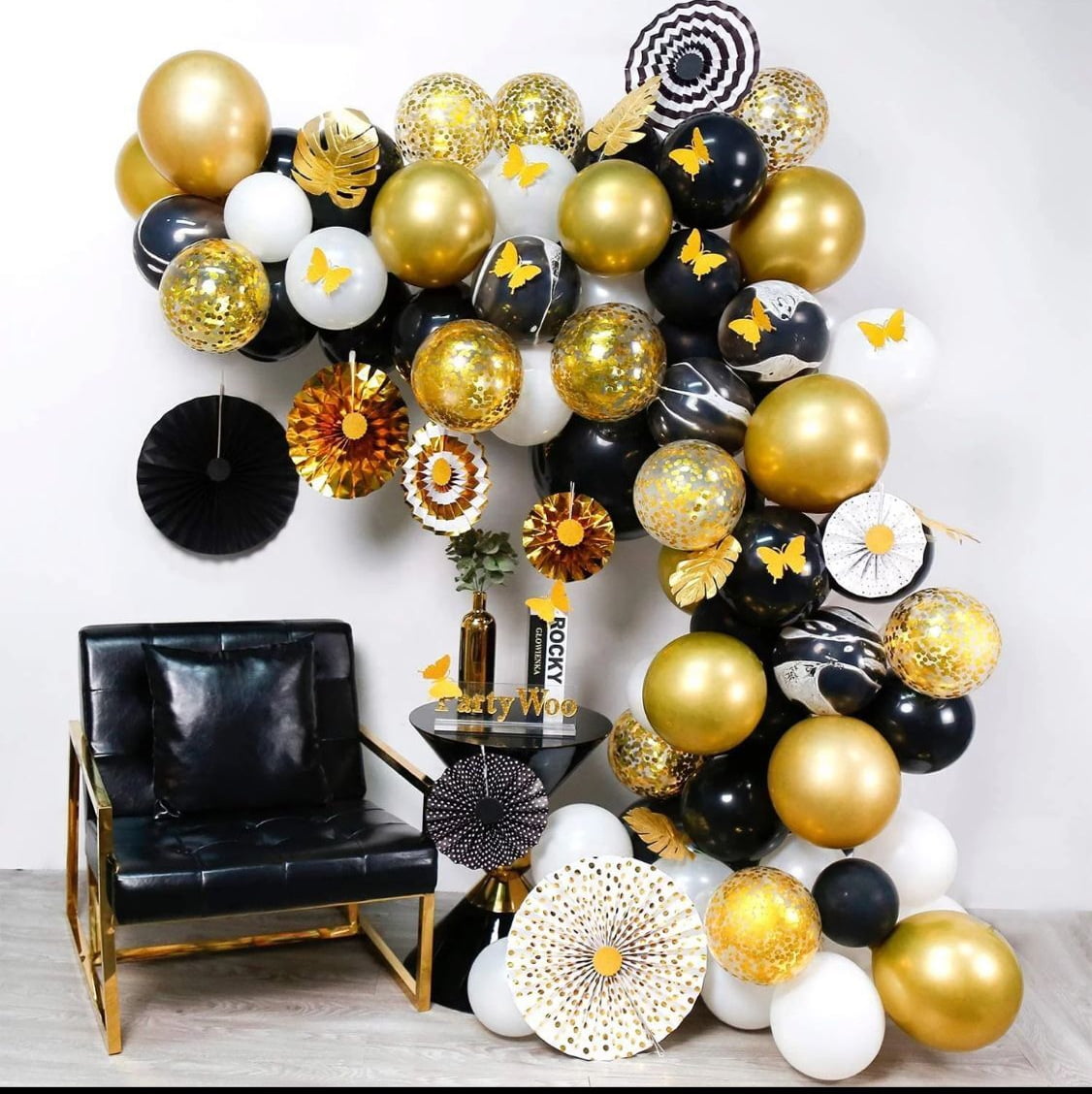 Firefly Hope 30PCS Metallic Confetti Latex Balloons Set for Party Decoration (Red and Gold, 12 in) b8q2u