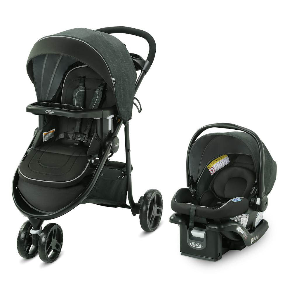 Graco Modes 3 Lite DLX Travel System with SnugRide Lite LX Infant Car Seat (Grey, 4-30 lb) d0p93