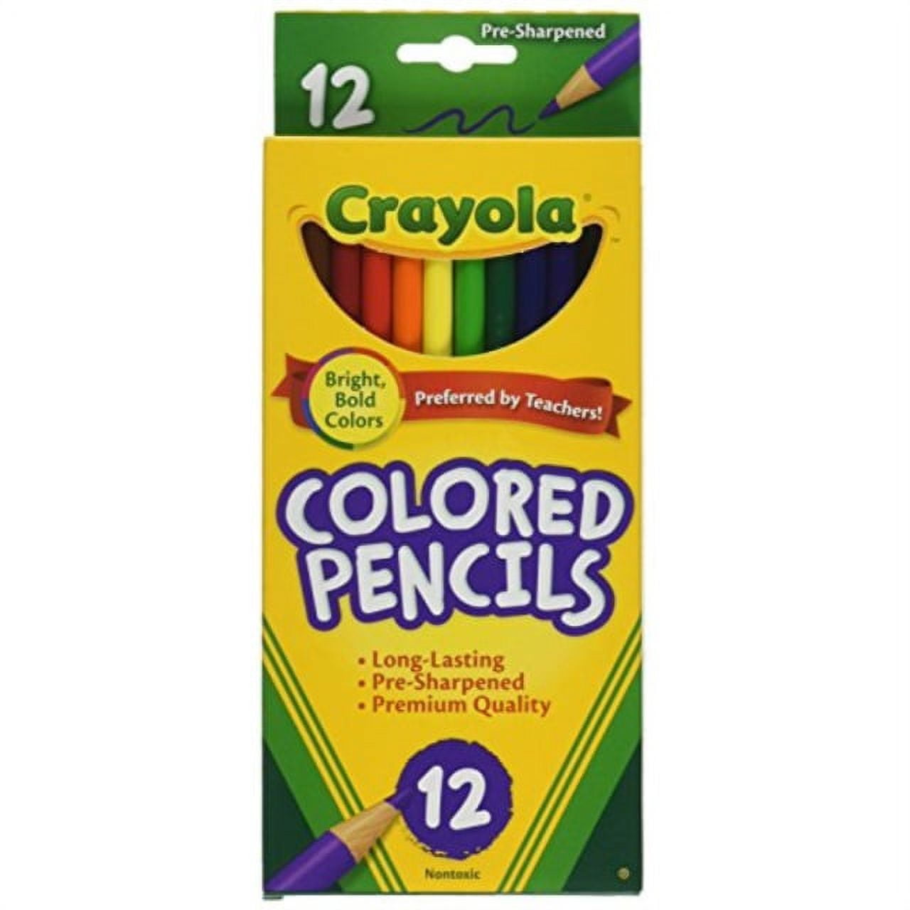 Crayola Colored Pencils, Pre-sharpened Art Supplies for Drawing and Coloring (Assorted Colors, 36-Count Total) spt8w