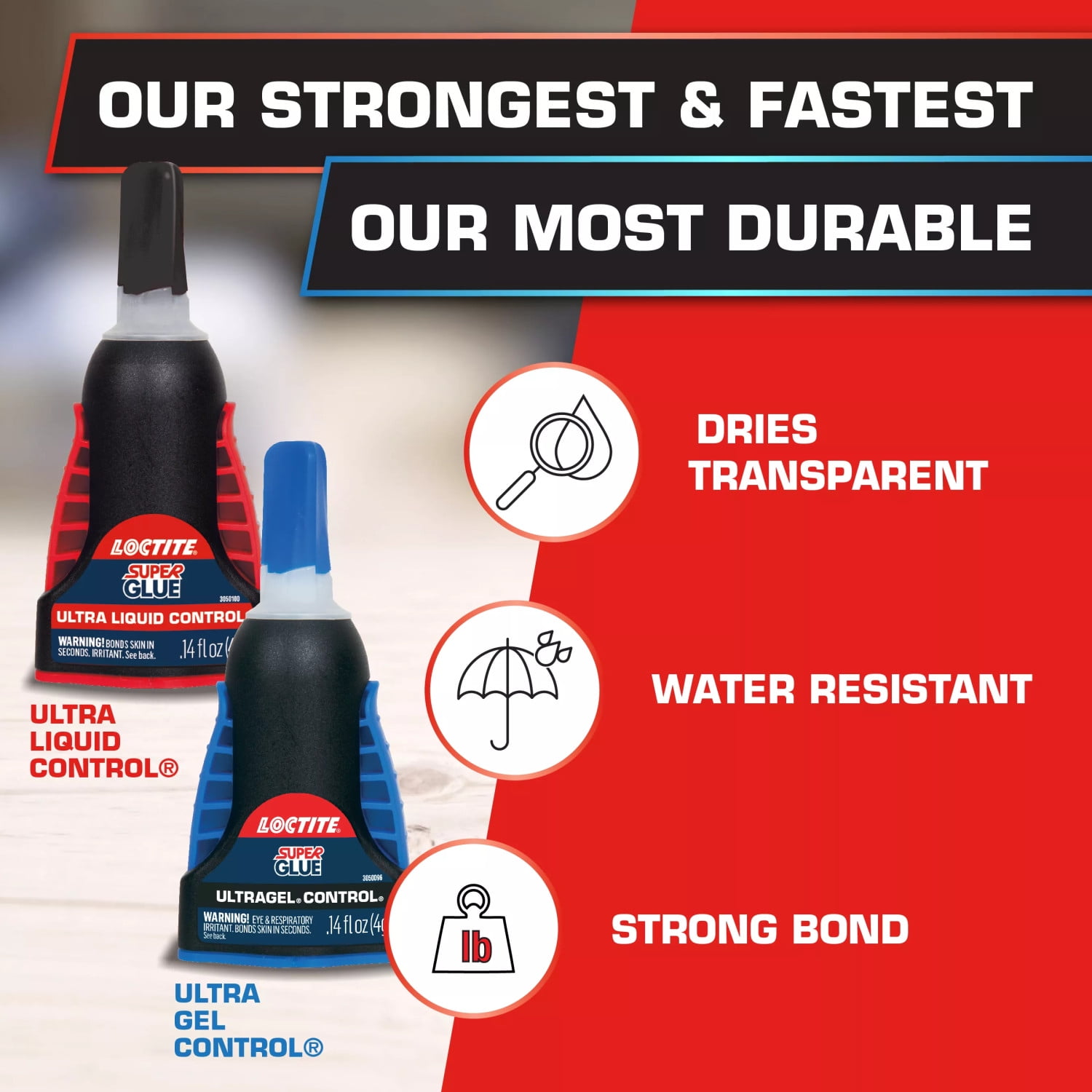 Loctite Super Glue Ultra Gel Control, Rubber Toughened Adhesive for Precision Repairs (Clear, 0.14 fl oz) igy19