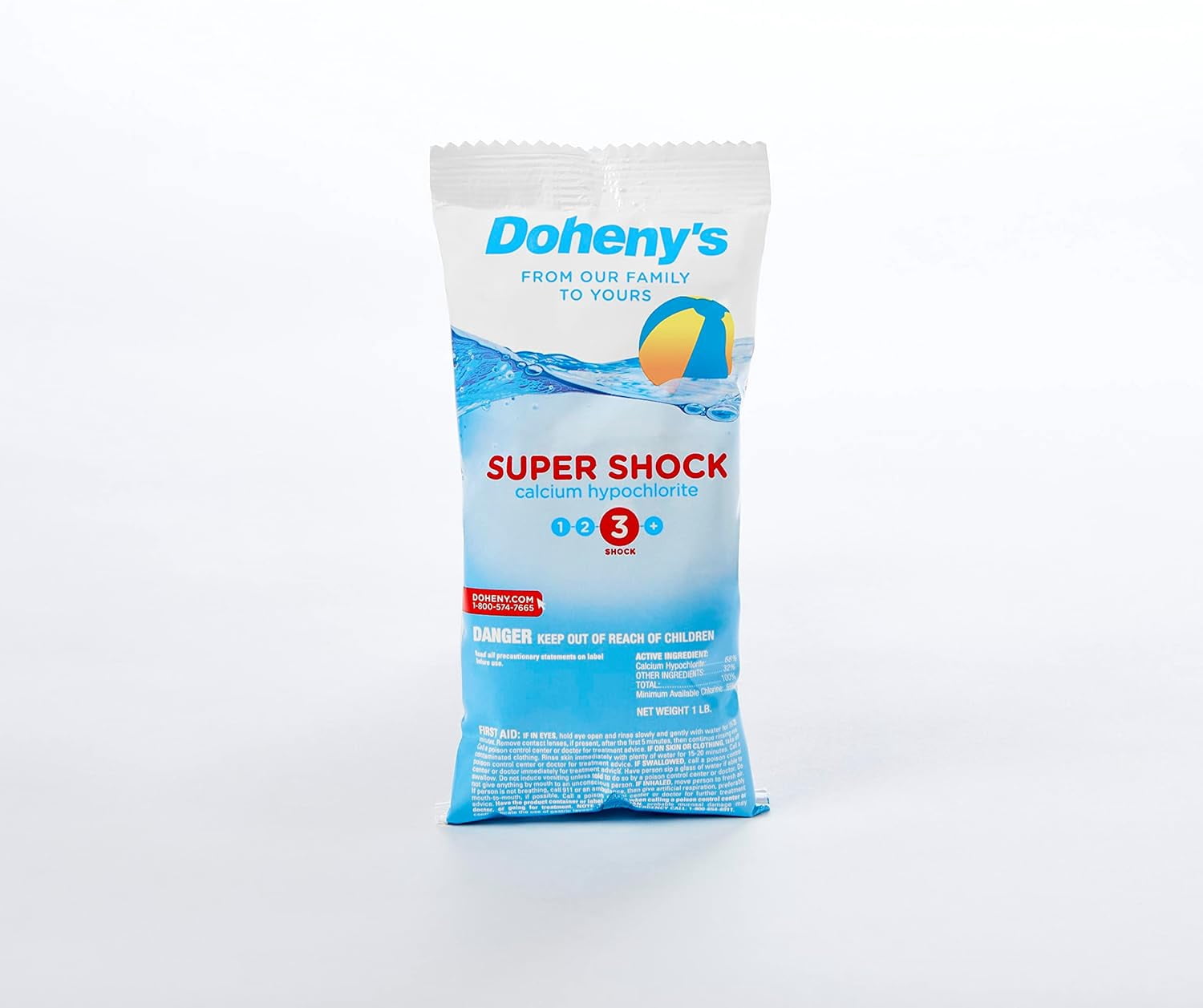 Doheny's 68% Cal-Hypo Pool Shock, Fast-Dissolving Granular Chlorine (White, 24 lb Pack) yp63d