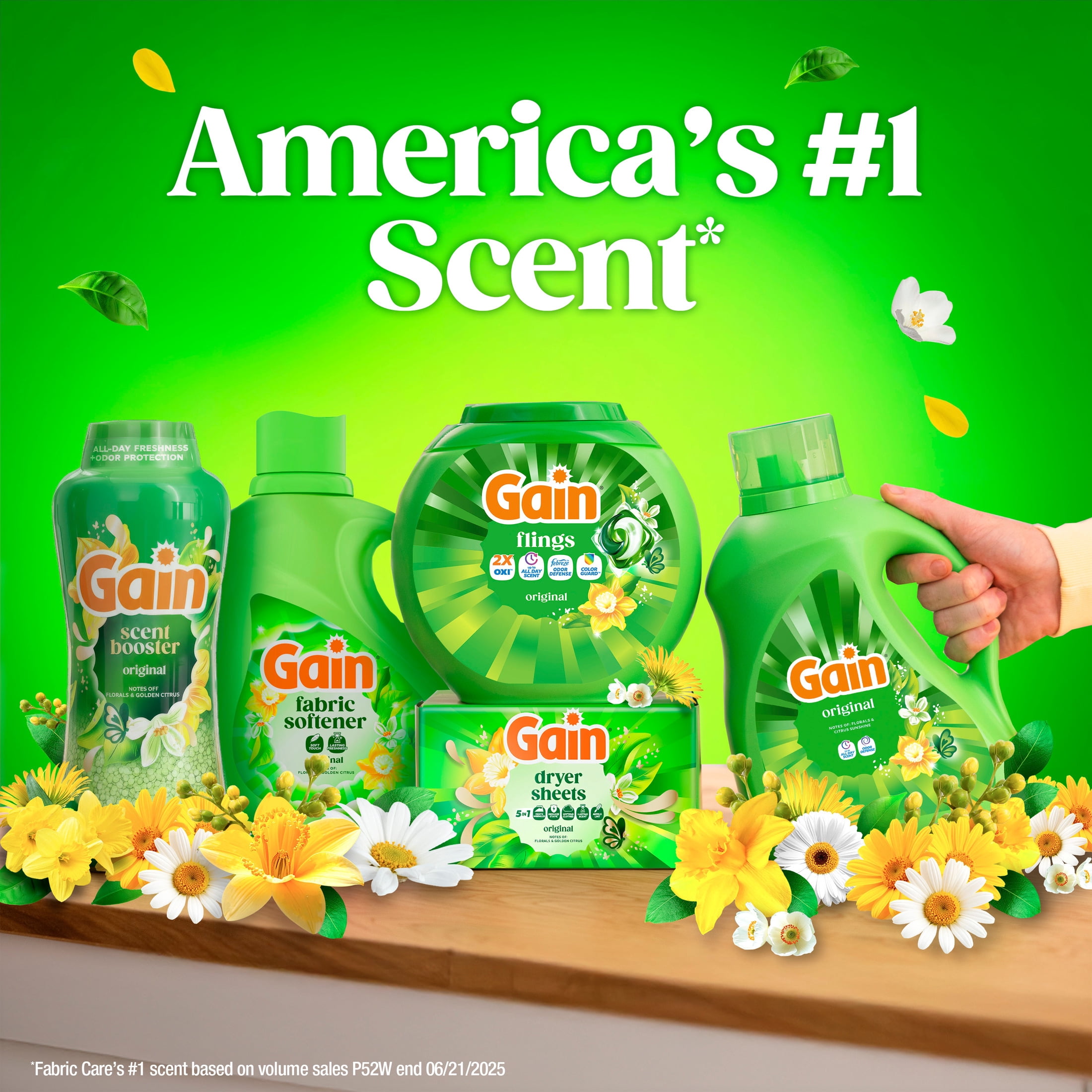 Gain Flings Laundry Detergent Pacs, 3-in-1 Oxi Boost and Febreze, Original Scent (76 Count) geu22