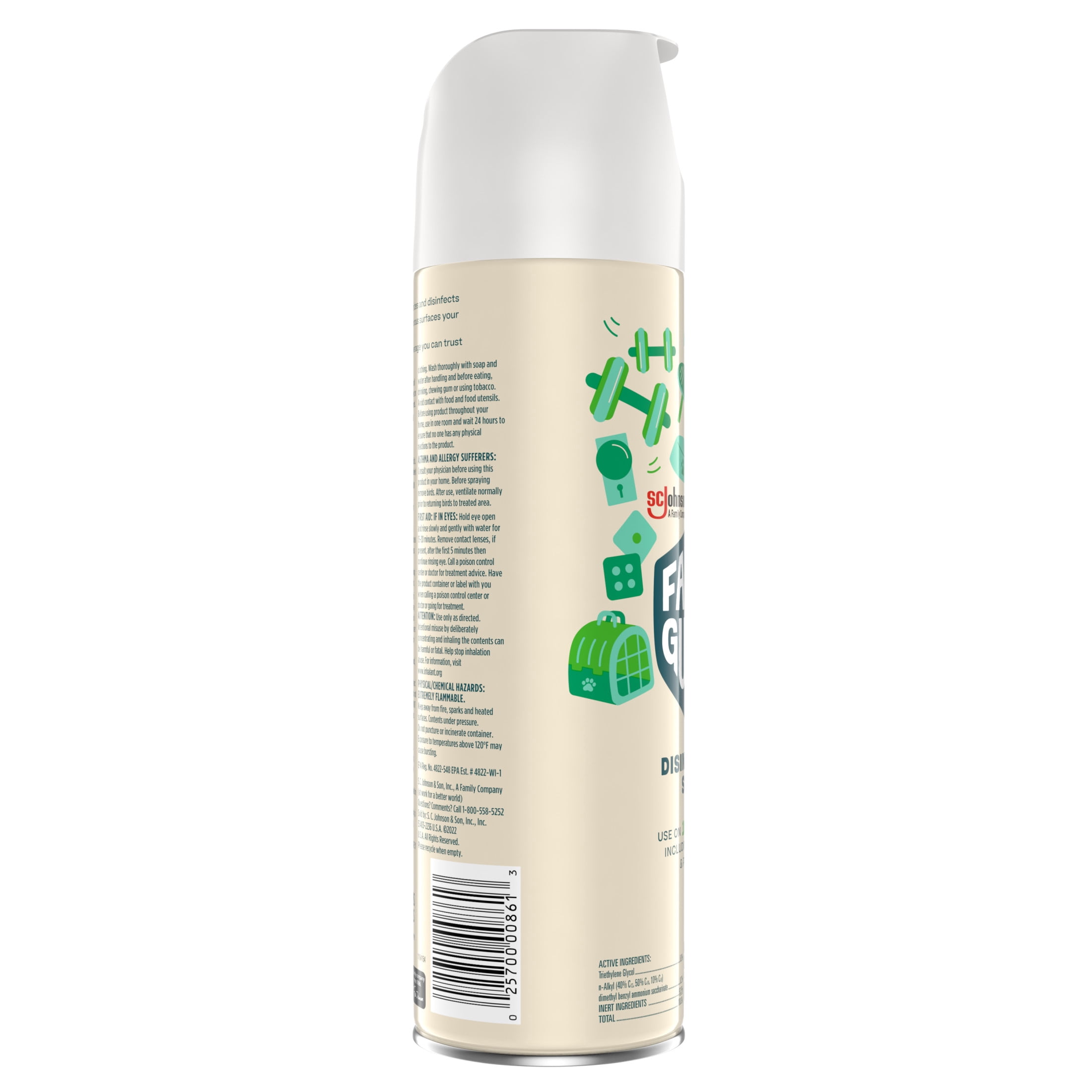 FamilyGuard Disinfectant Spray, Fresh Scent, Multi-Surface Household Cleaner (17.5 oz) ym9zx