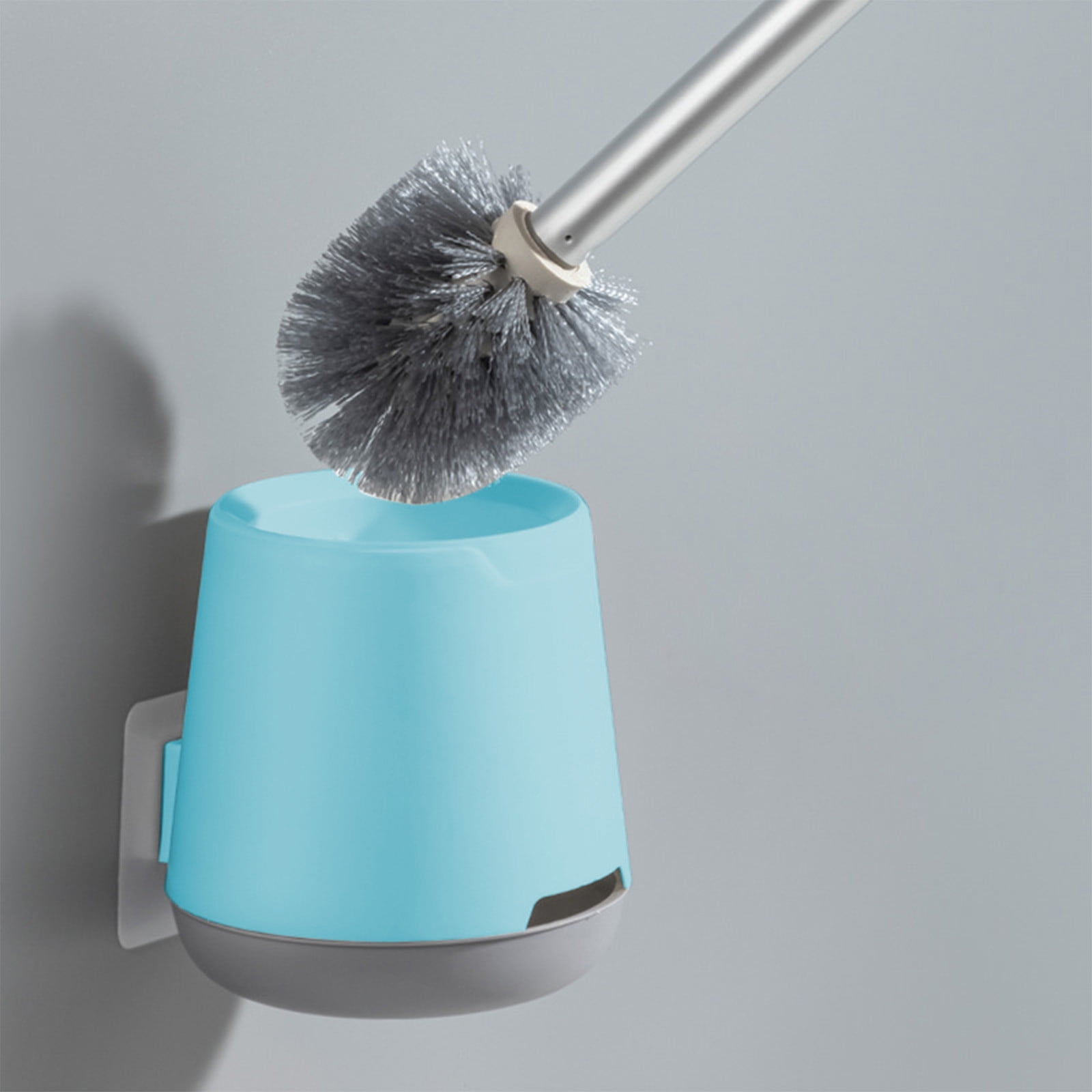 Yyuenw Toilet Plunger and Bowl Brush Combo Set with Ergonomic Caddy (Blue, 17 in) jaaui