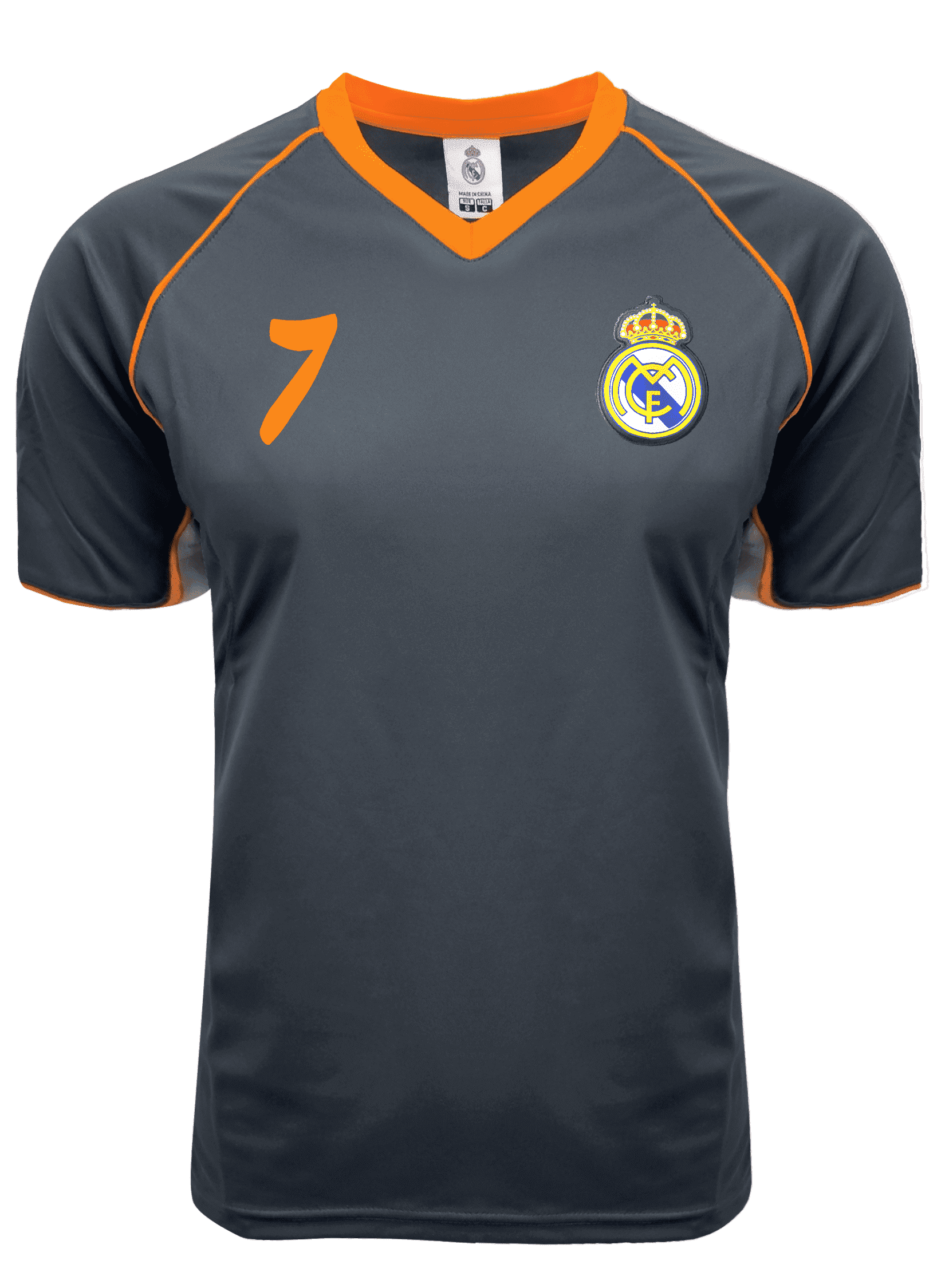 Rhinox Real Madrid #7 Soccer Jersey (Gray/Orange, YM-XL) 1q0xa