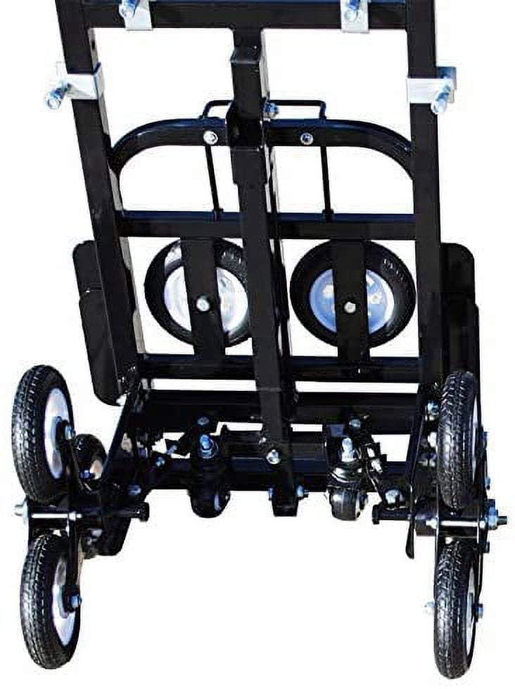 Techtongda Stair Climbing Hand Truck, Heavy Duty Folding Cart with 6-Wheel Chassis (Black, 420 lb Capacity) nk7g7