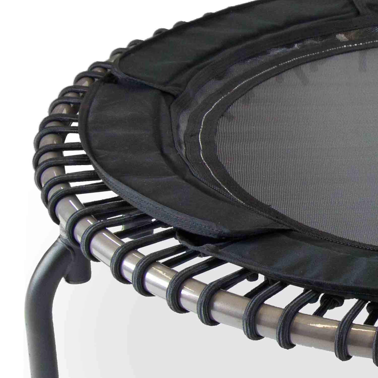 JumpSport 370 PRO Indoor Fitness Trampoline with Adjustable Handle Bar (Black, 39 in) hq6eu