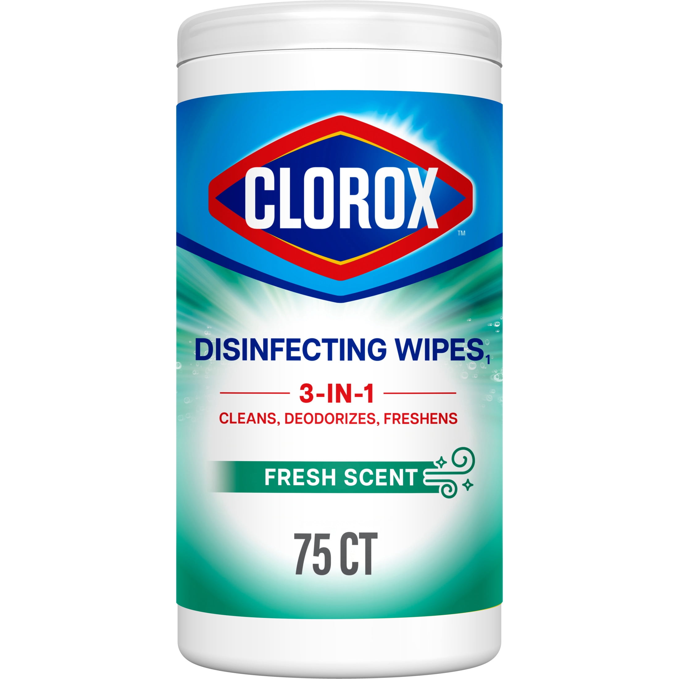 Clorox Disinfecting Cleaning Wipes, Bleach Free, Fresh Scent (75 Count) 1bs6u