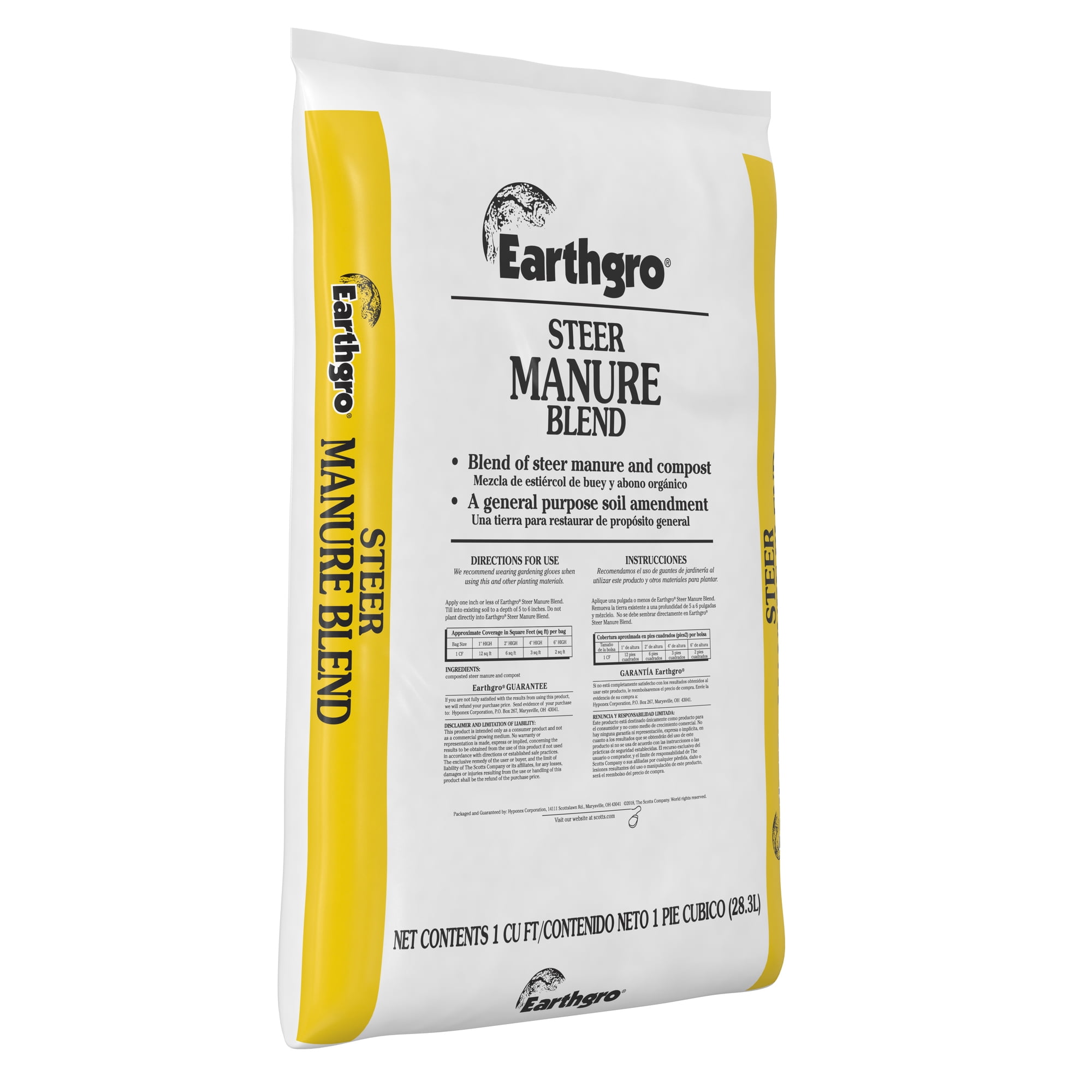Earthgro Steer Manure Blend Soil Amendment for Gardens and Landscapes (1 cu. ft.) ny882