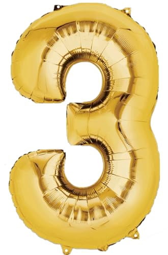 Anagram Princess 3rd Birthday Party Balloon Bouquet Set (Gold, 5pc) gp3rw