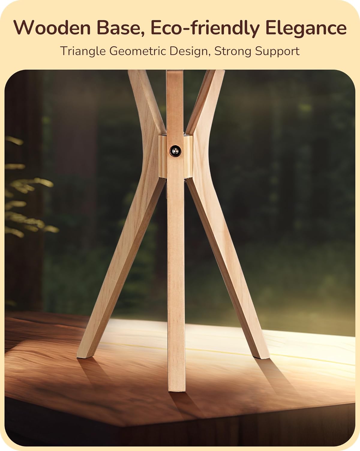 EDISHINE Tripod Table Lamp with Beige Linen Drum Shade (17.5 in) gl0kf