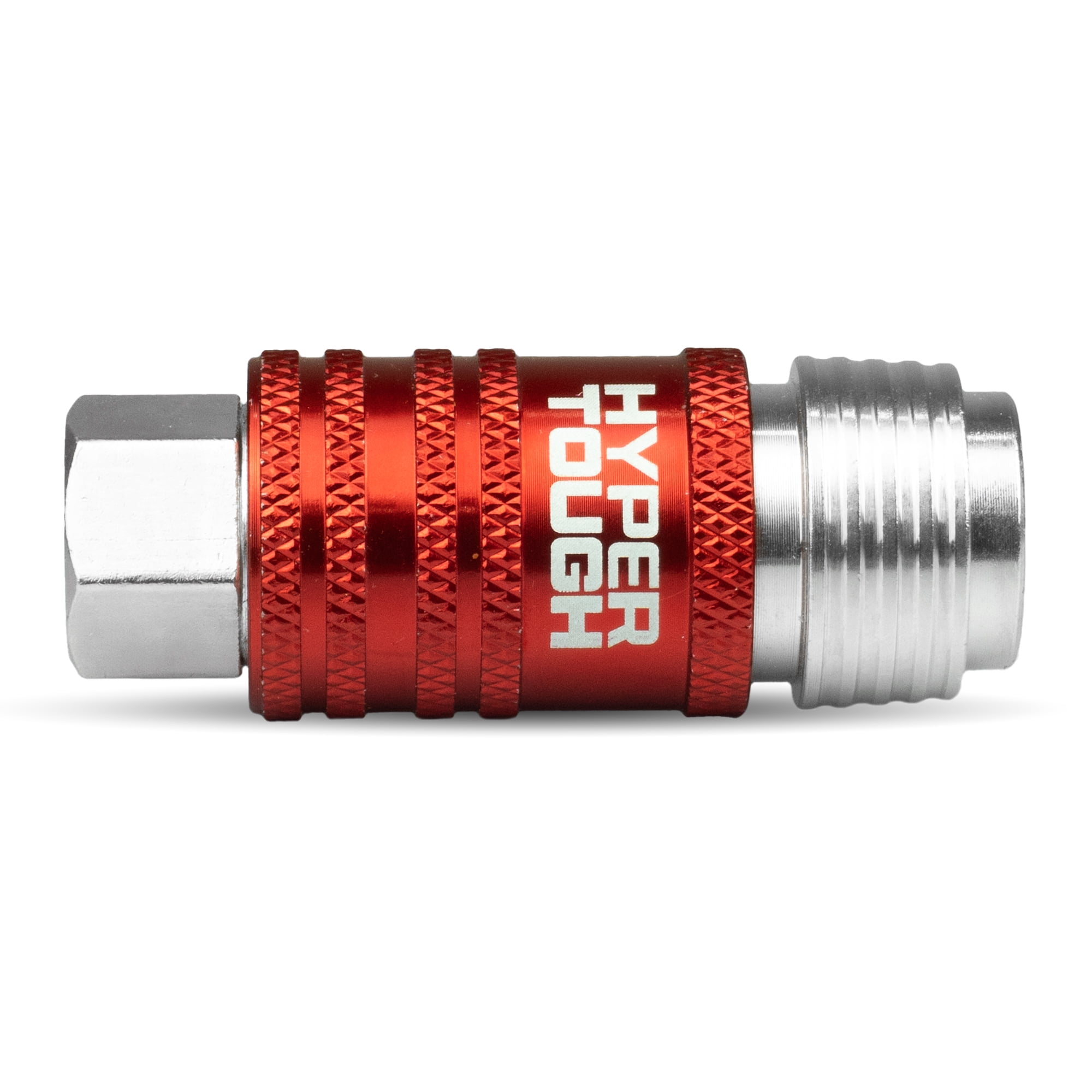 Hyper Tough 5-in-1 Air Compressor Coupler Heavy-Duty Automotive Tool Accessory (Red, 0.25 in) boch5