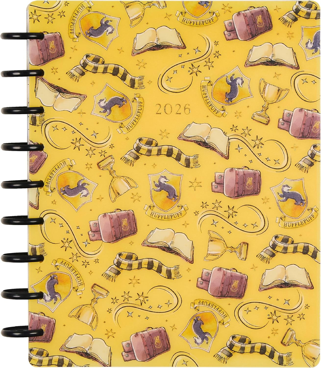 Happy Planner Harry Potter Hufflepuff 2026 15-Month Classic Vertical Planner (Yellow, 7 in x 9.25 in) 2ccxa