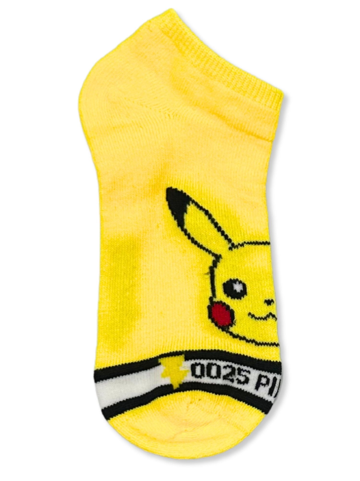 Pokémon Boys No-Show Socks, Comfortable Athletic Footwear, Multi-Character Design (5-Pack, S/M-M/L) yogxj
