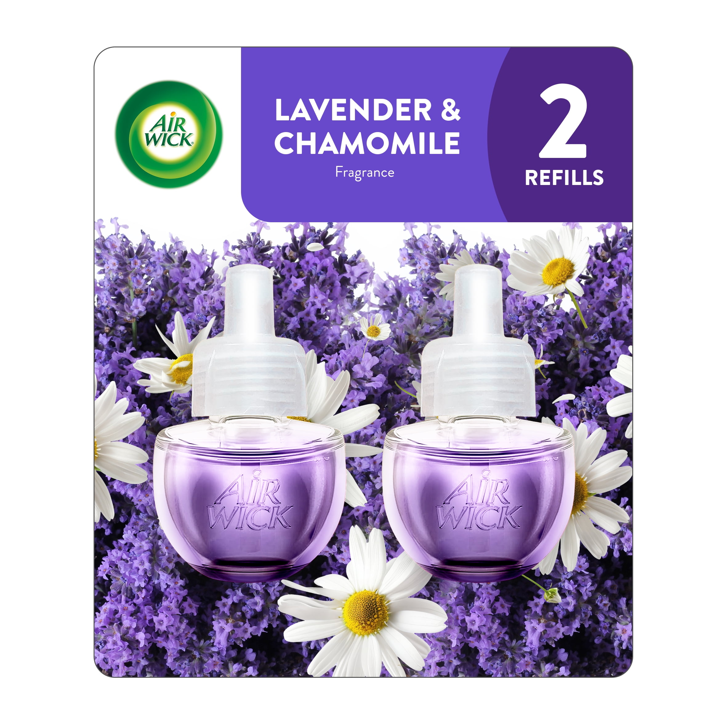 Air Wick Plug In Scented Oil Refill Lavender & Chamomile Air Freshener (Lavender & Chamomile, 2 Count) onftz