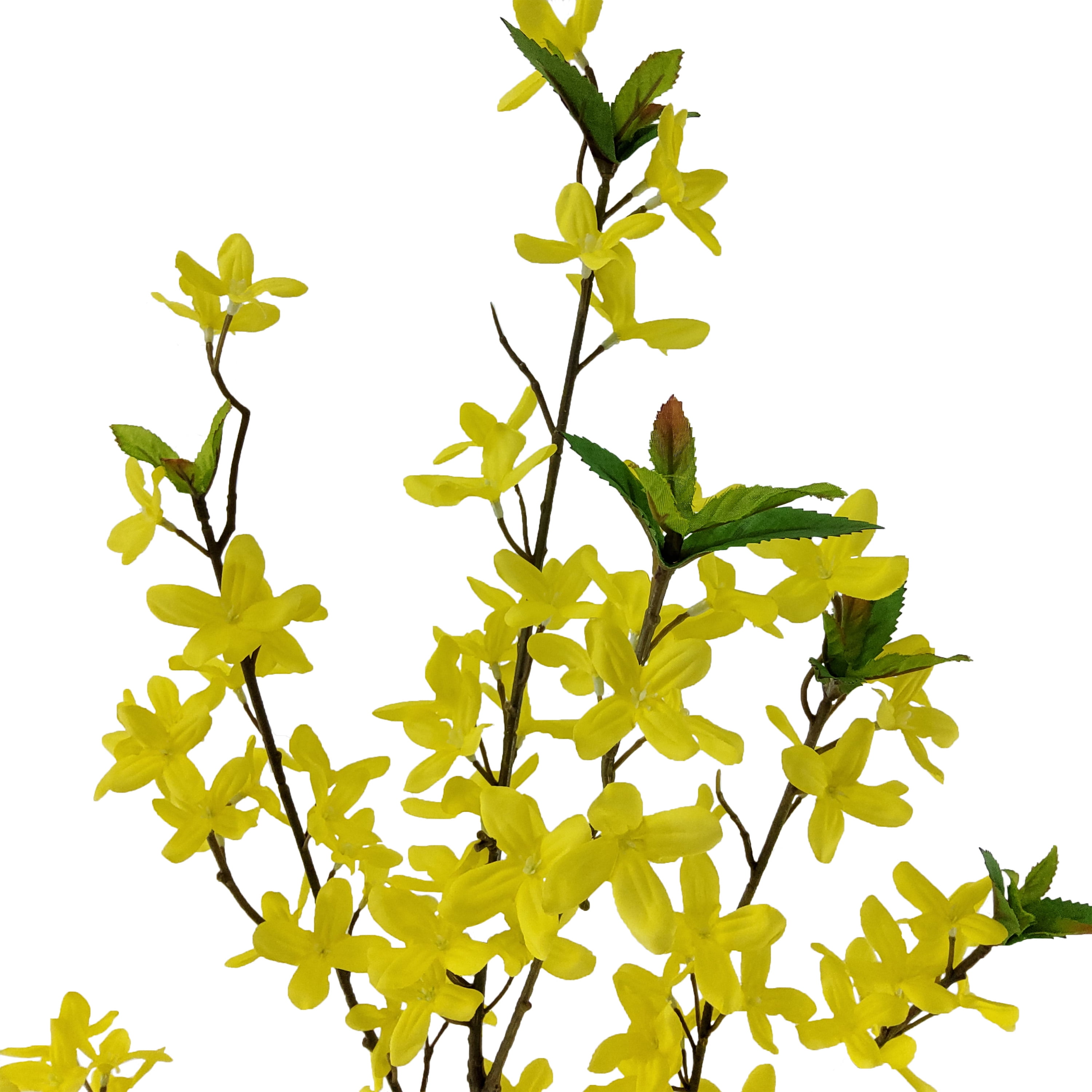 Mainstays Artificial Forsythia Stem, Realistic Faux Floral Decor for Home Arrangement (Yellow, 50 in) anx93