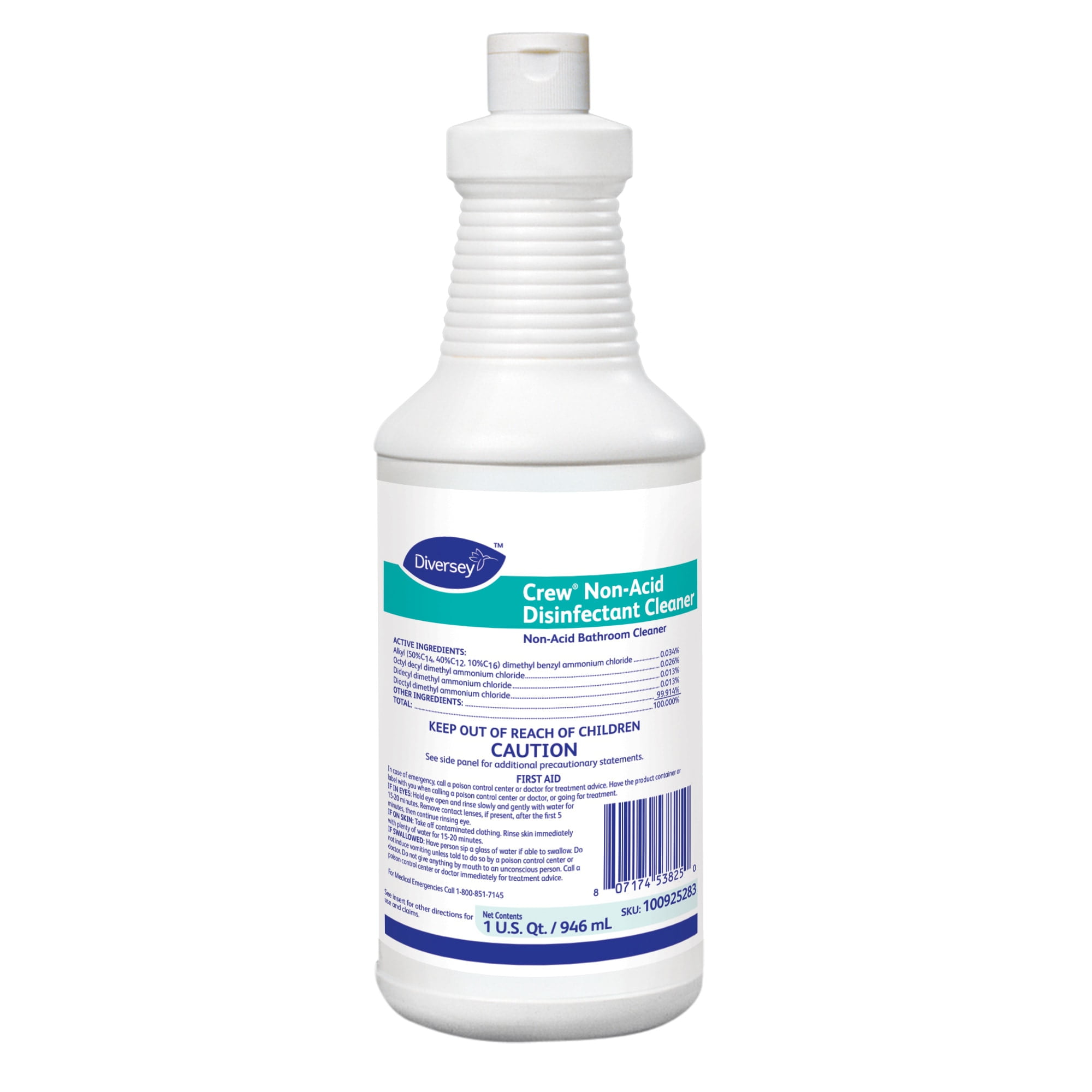 Diversey Crew Neutral Non-Acid Bathroom Disinfectant Cleaner (Fresh Scent, 32 oz) g4nee
