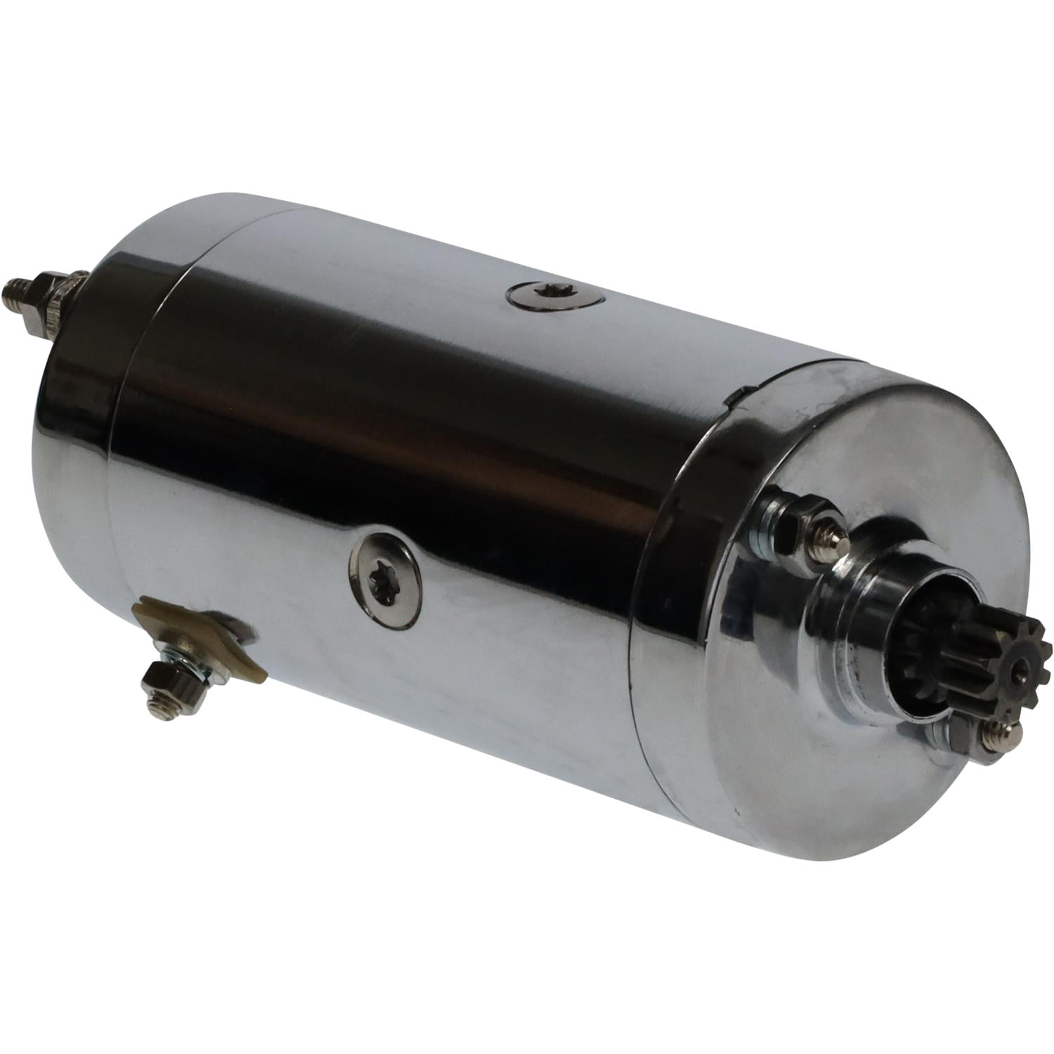OEG Parts 12V Chrome Starter Motor for Harley Davidson FL Series (1965-1976) CCW Rotation jn6pj