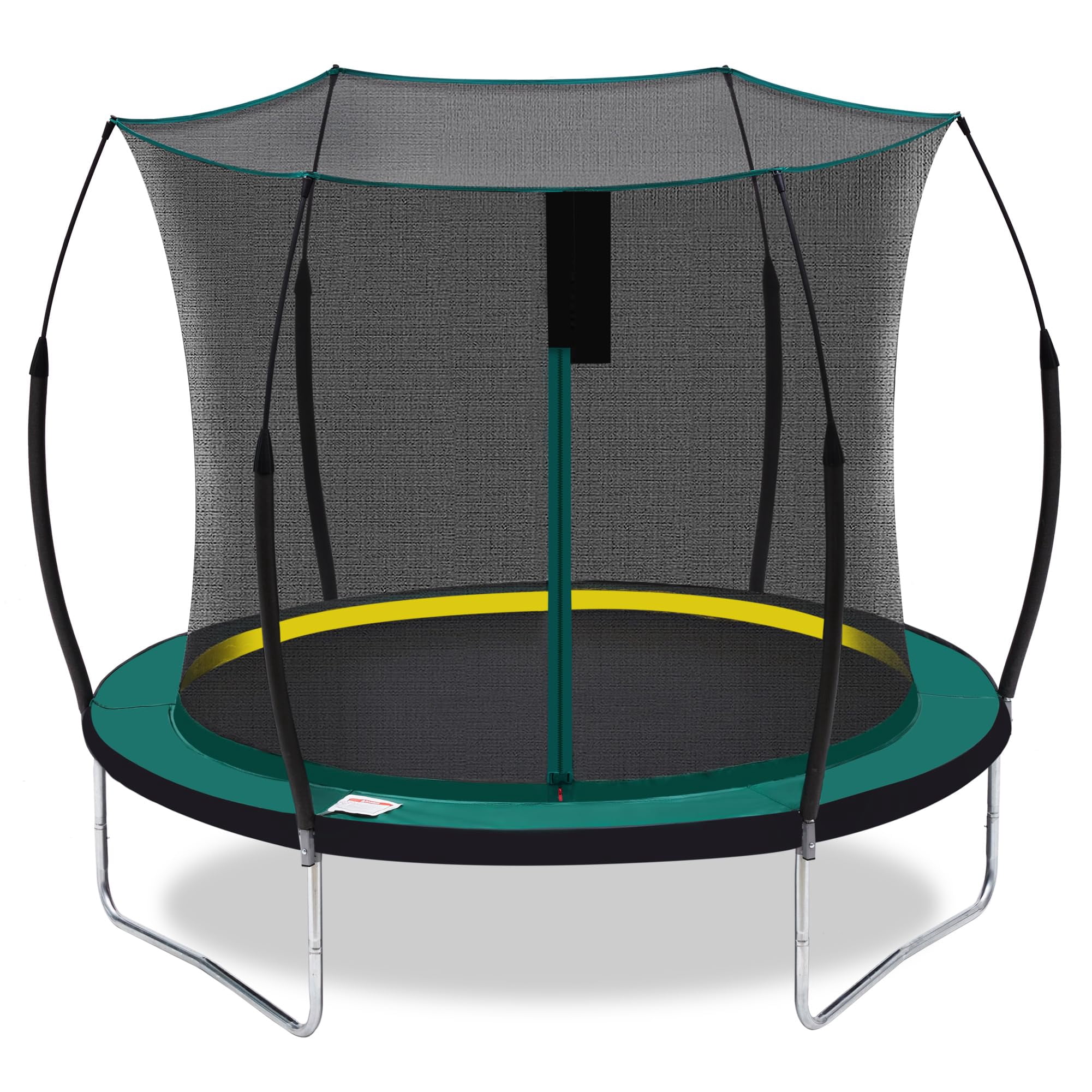 SkyBound Springless Outdoor Recreational Trampoline with Safety Enclosure (Green, 8 ft) n9e4p