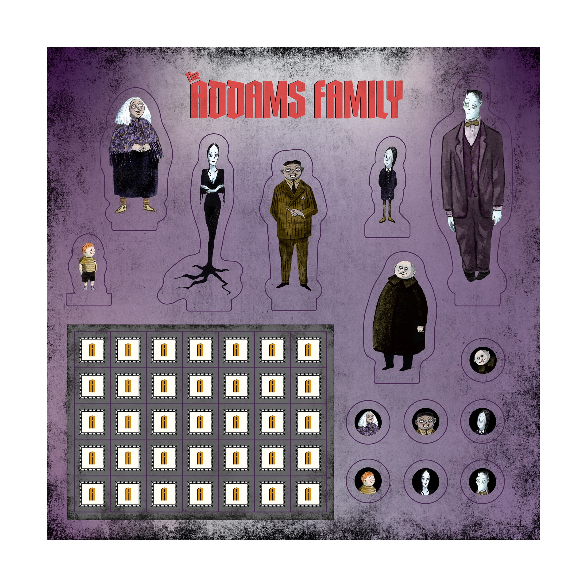 Pomegranate Communications The Addams Family Creepy Board Game Strategy Adventure Set (2-7 Players) 2lpba