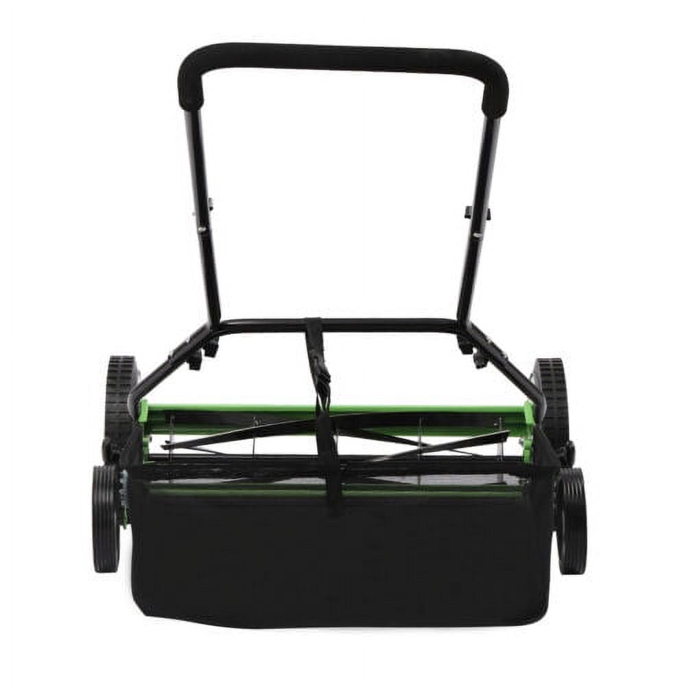 Generic Manual Reel Mower 5-Blade Push Lawn Mower with Adjustable Cutting Height (Black, 20 in) 4zzk6