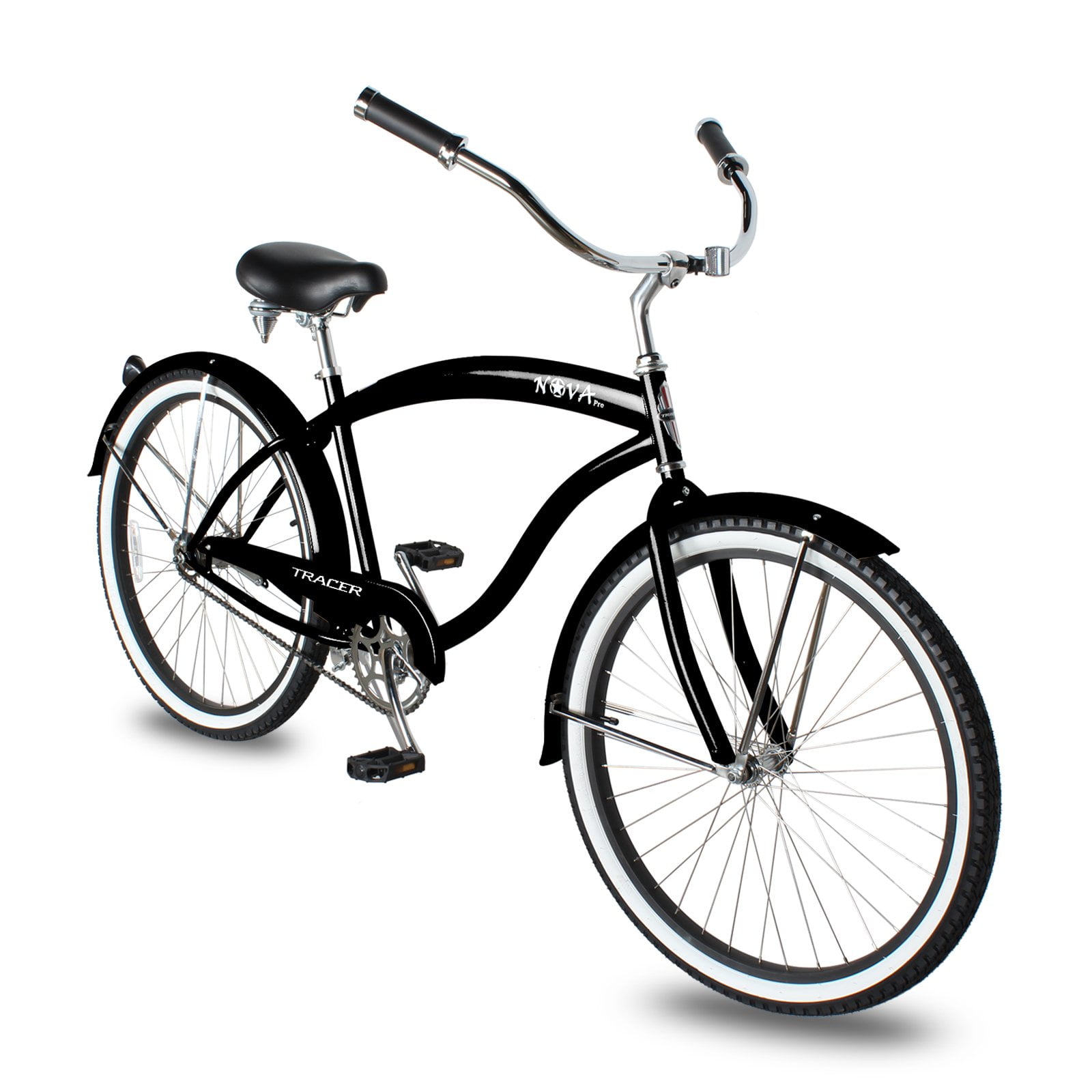 Wonder Wheels Beach Cruiser 7-Speed Bicycle with Fender (Black) hthqp