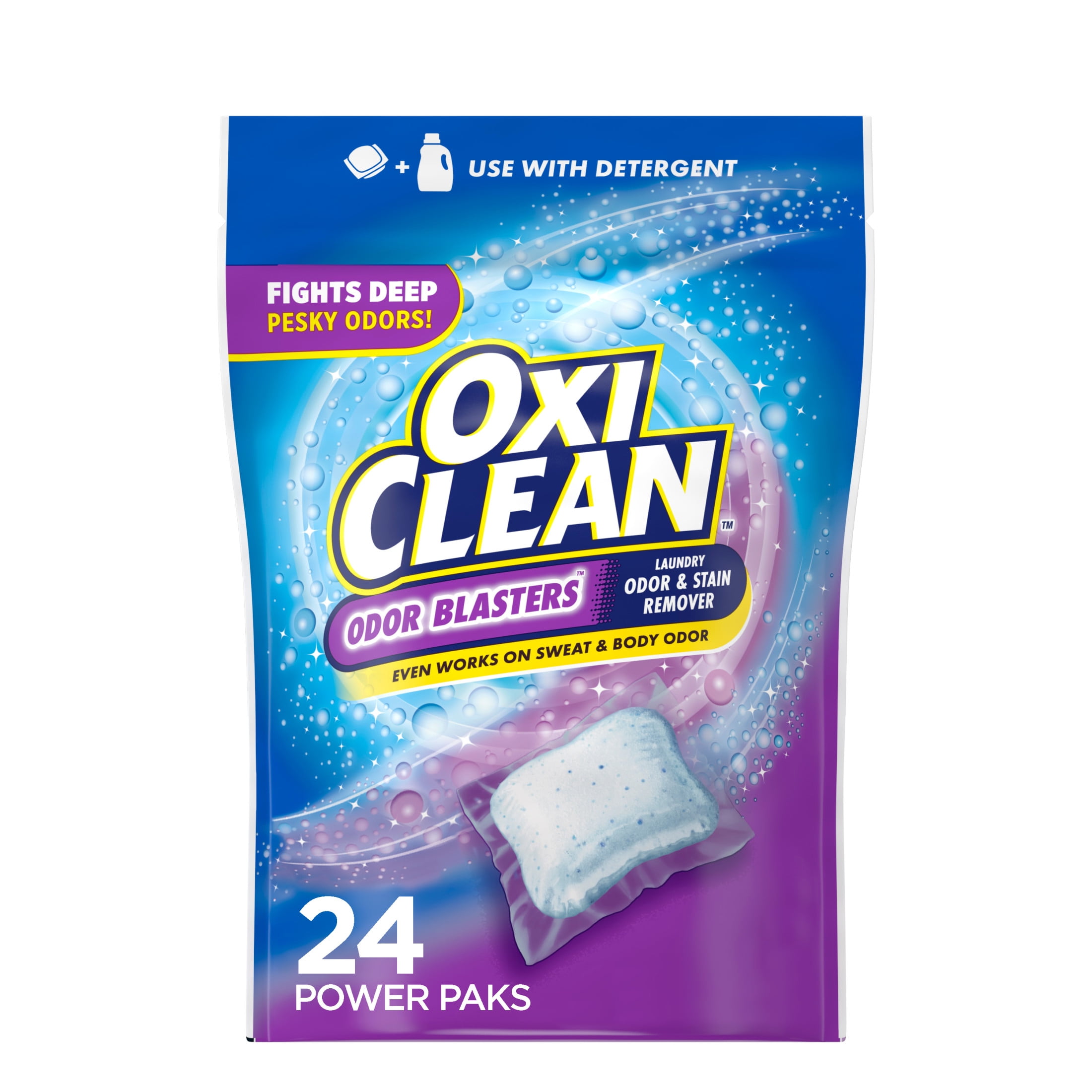 OxiClean Odor Blasters Laundry Stain Remover and Odor Eliminator Power Paks (24 Count) 3xn2p