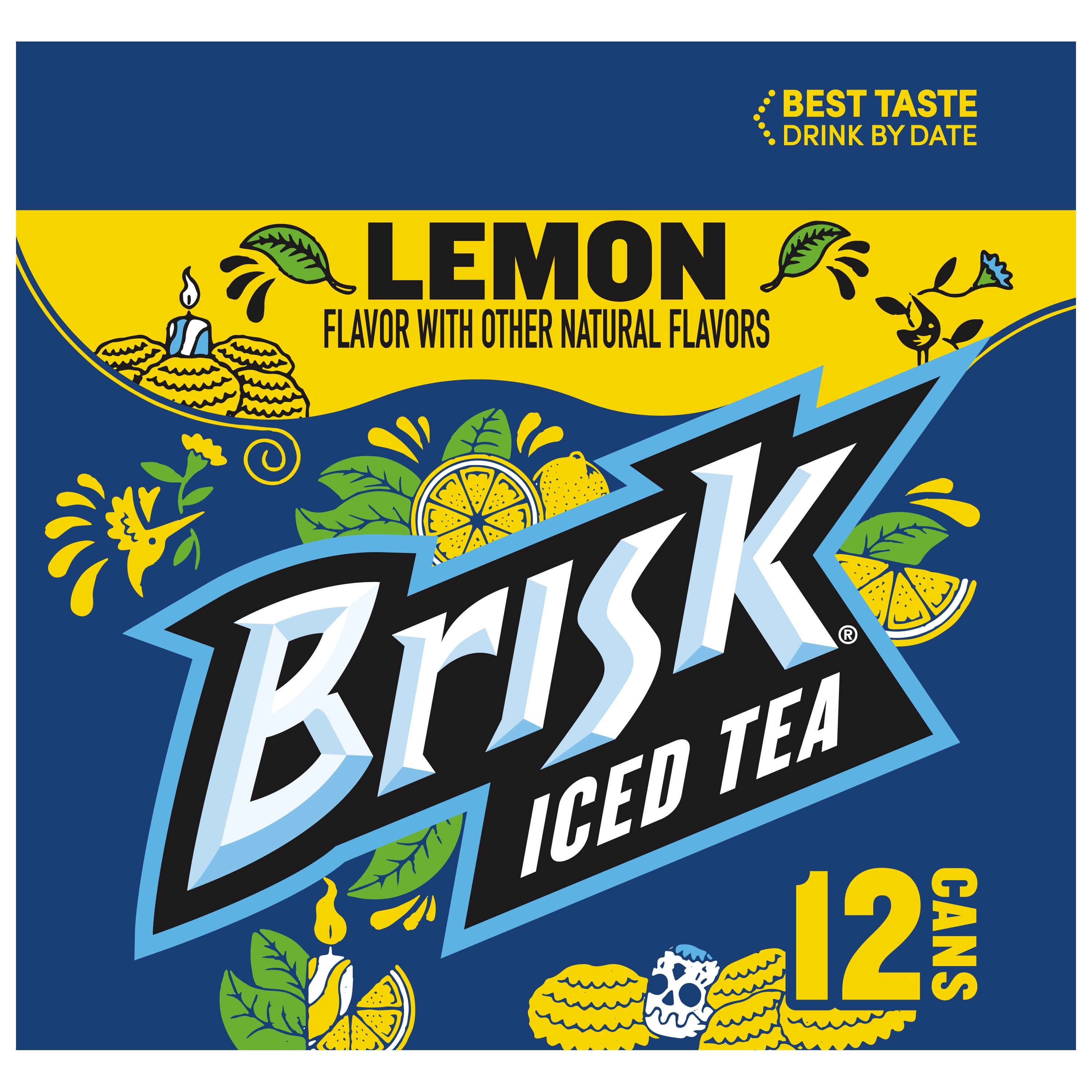 Brisk Lemon Iced Tea Refreshing Citrus Flavored Beverage (12 fl oz, 12 Pack) 5y2yv