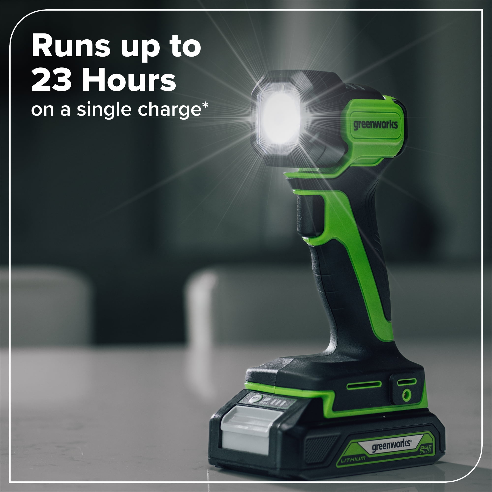 Greenworks 24V Cordless Brushless 4-Piece Power Tool Combo Kit with Drill, Impact Driver, Circular Saw, Flashlight, Batteries, and Charger (Green) gr6y7