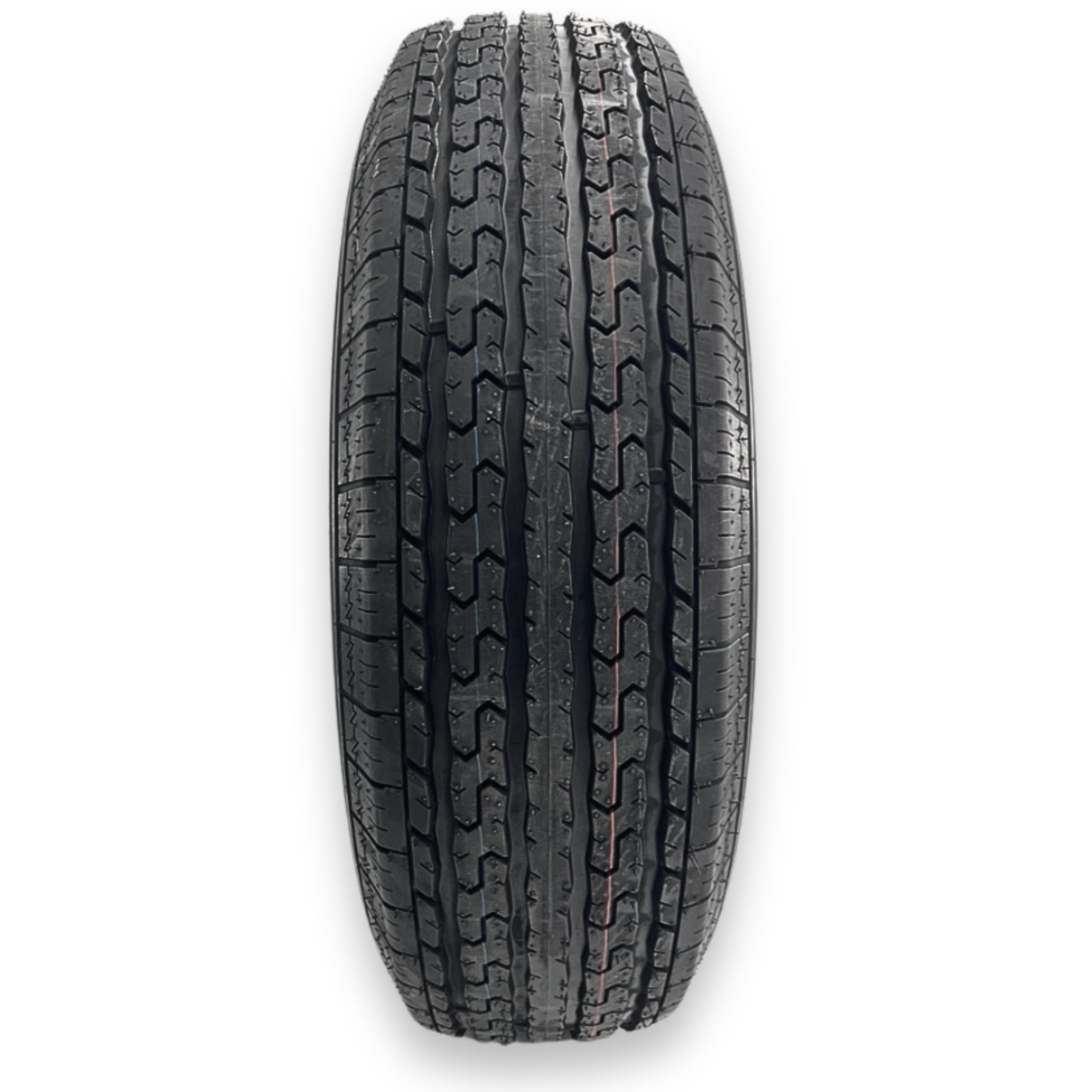 RubberMaster ST235/80R16 10 Ply Highway Rib Tire and 8 on 6.5 Eight Spoke Wheel Assembly (ST235/80R16) 15vni